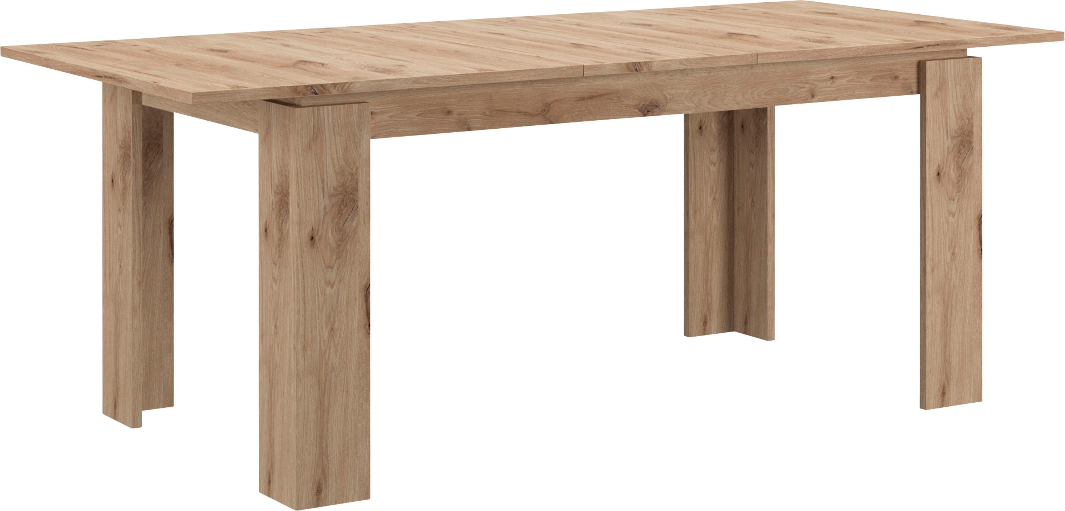 INOSIGN Eettafel Kalmar, rechthoekig, 160 cm uitschuifbaar naar 200 cm, inclusief Inlegplaat