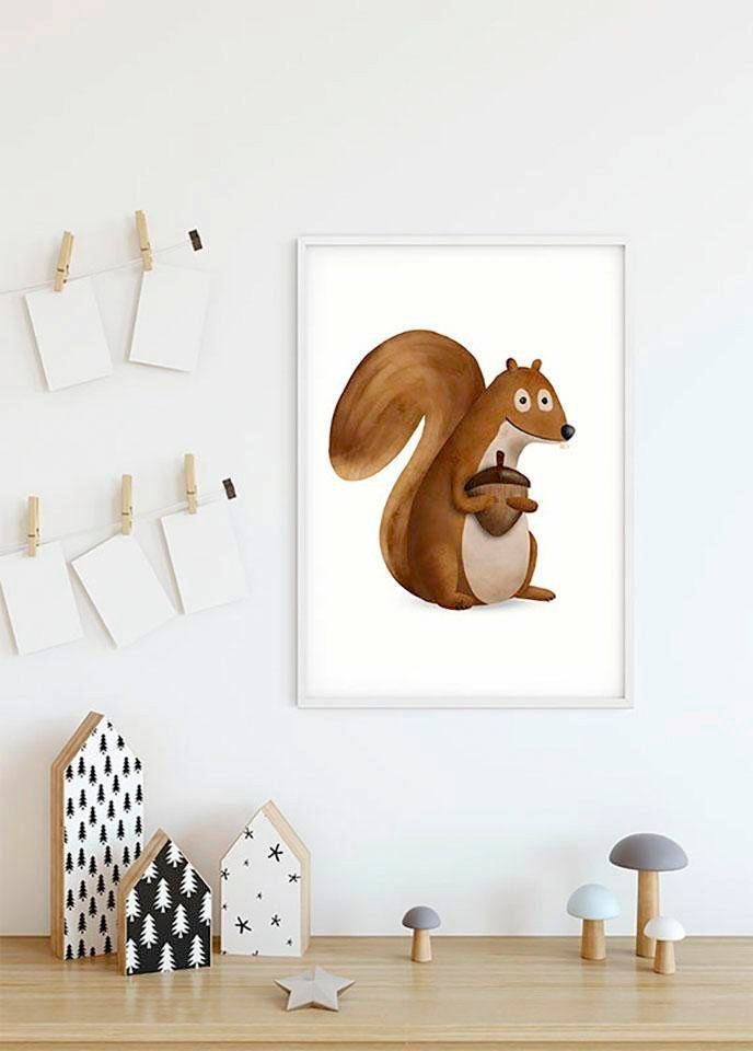 Komar Poster Cute animal Squirrel Hoogte: 40 cm