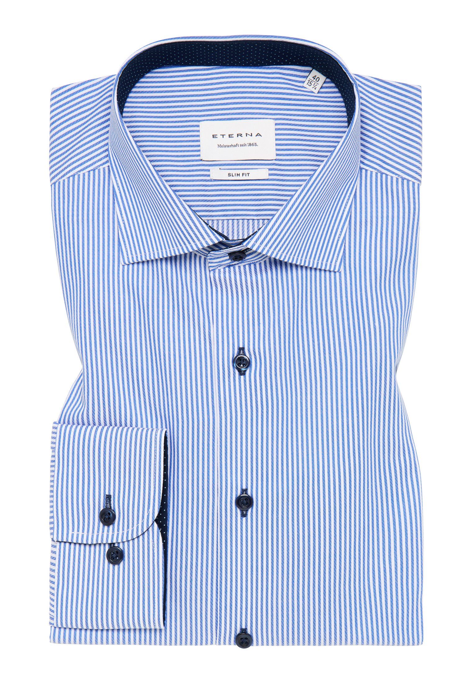 Eterna Overhemd met lange mouwen Slim fit NON IRON (strijkvrij)