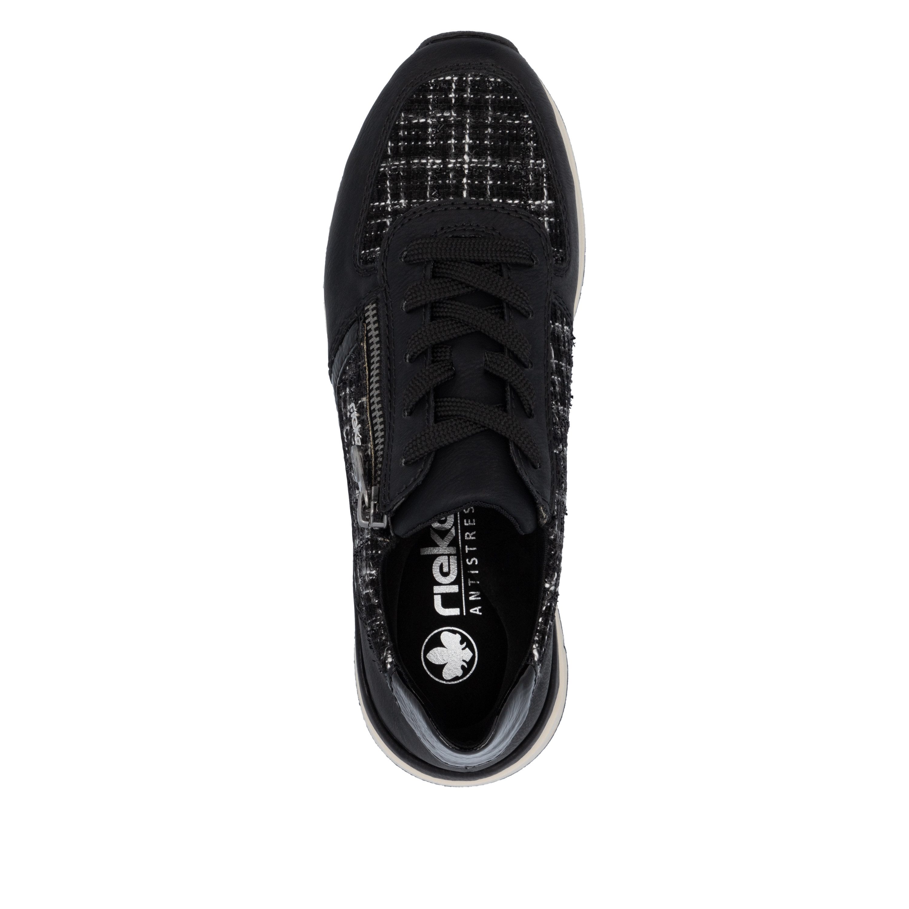 Rieker Sneakers , vrijetijdsschoen, veterschoen, halfschoen met modieuze accenten