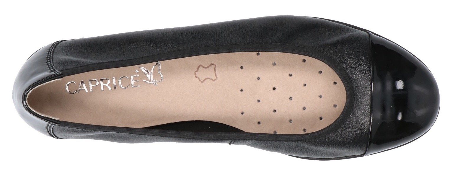 Caprice Ballerina's Loafer, slipper, feestdagsschoen met lakdetails