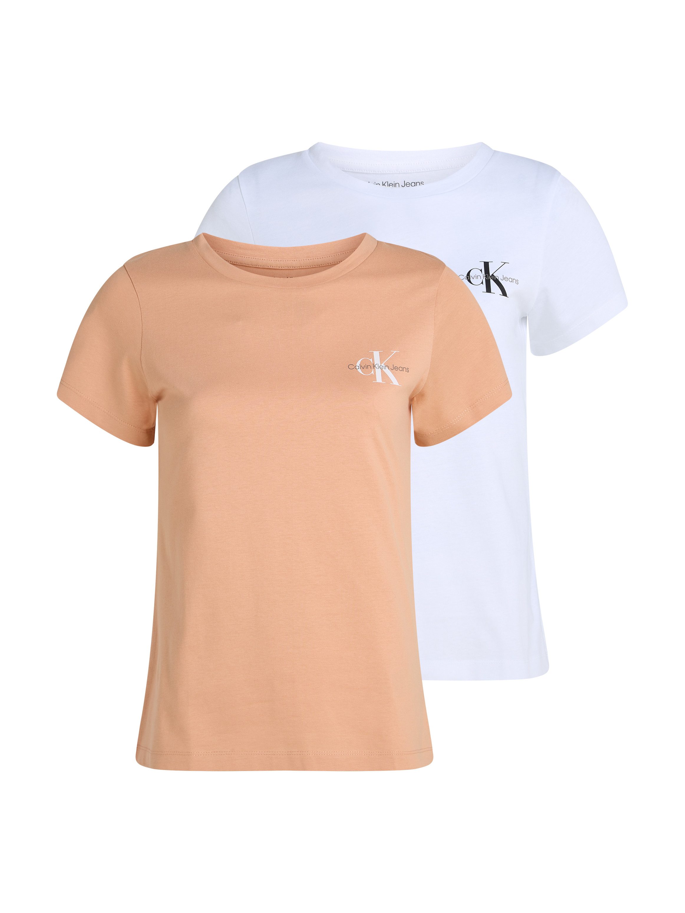 Calvin Klein T-shirt 2-PACK MONOLOGO SLIM TEE (Set van 2)