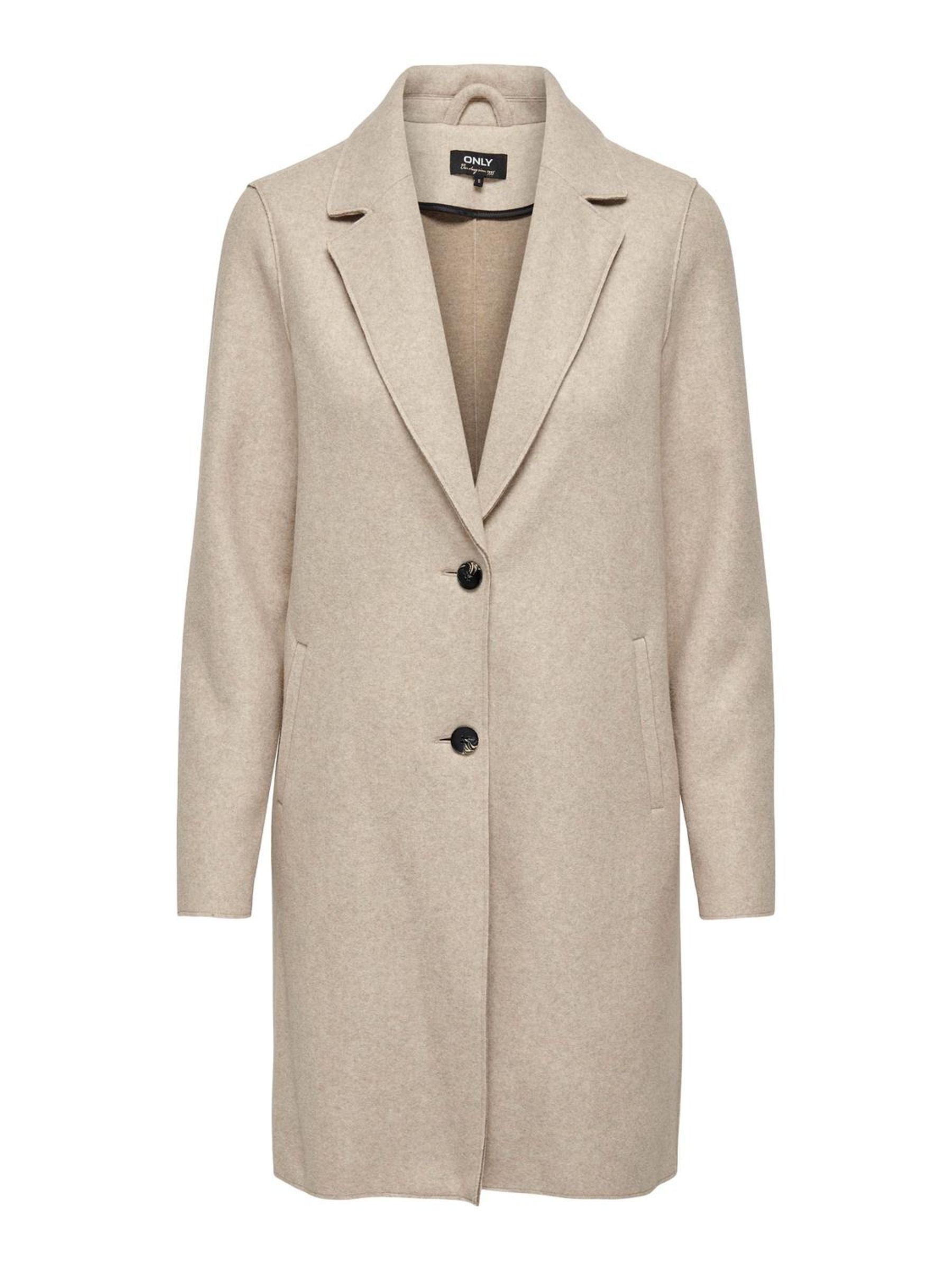 Only Lange jas ONLCARRIE BONDED COAT OTW NOOS
