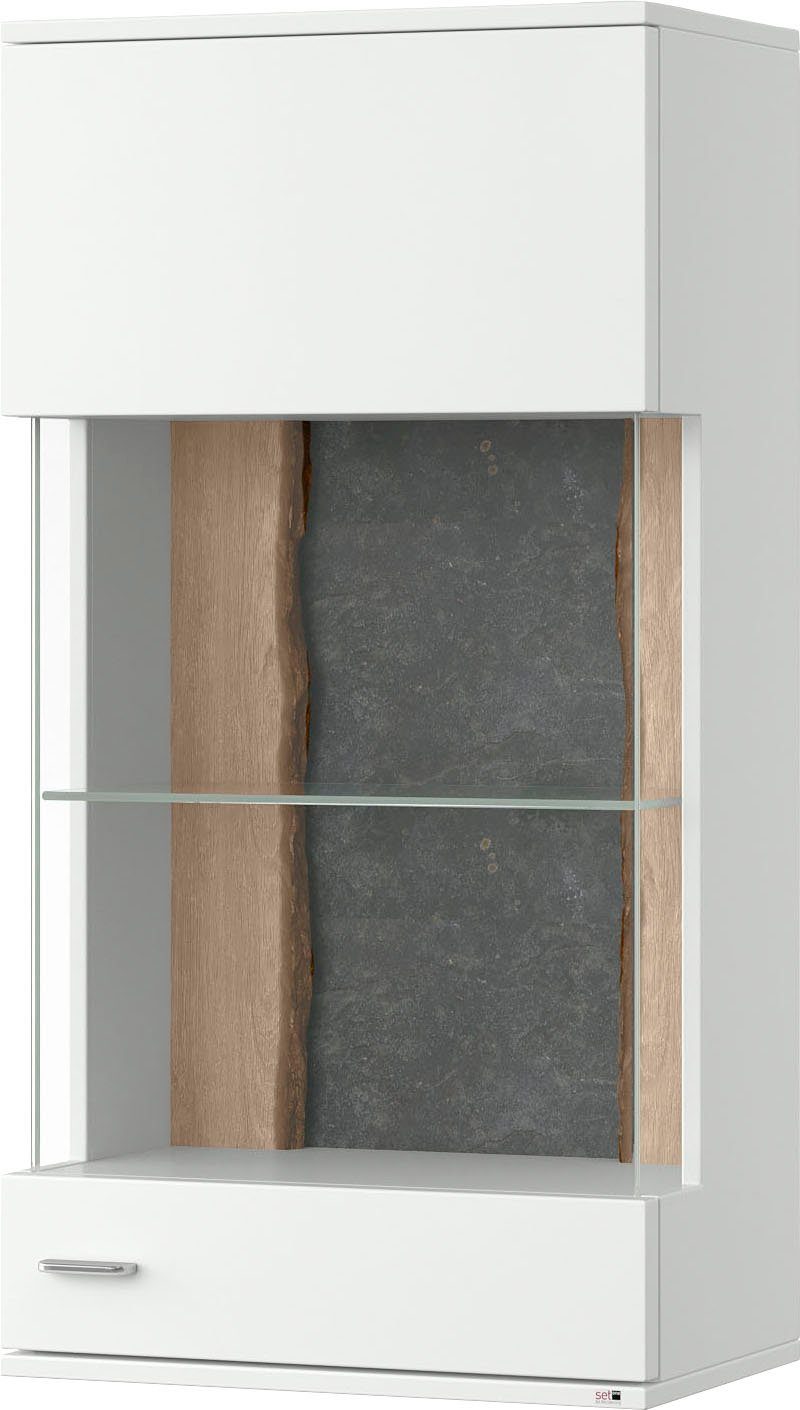 set one by Musterring Vitrinekast Tacoma Type 21/22, hoogte 126,4 cm, met getinte glasdeur