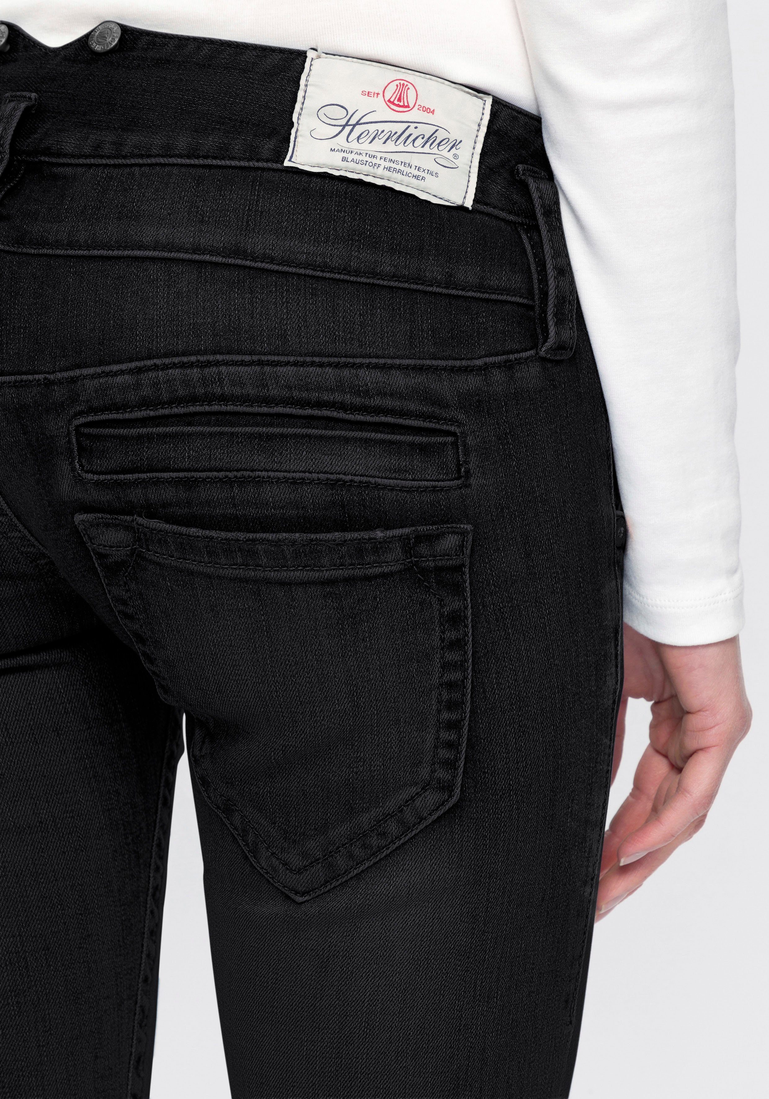 Herrlicher Skinny jeans PITCH SLIM REUSED DENIM Low waist met licht push-upeffect