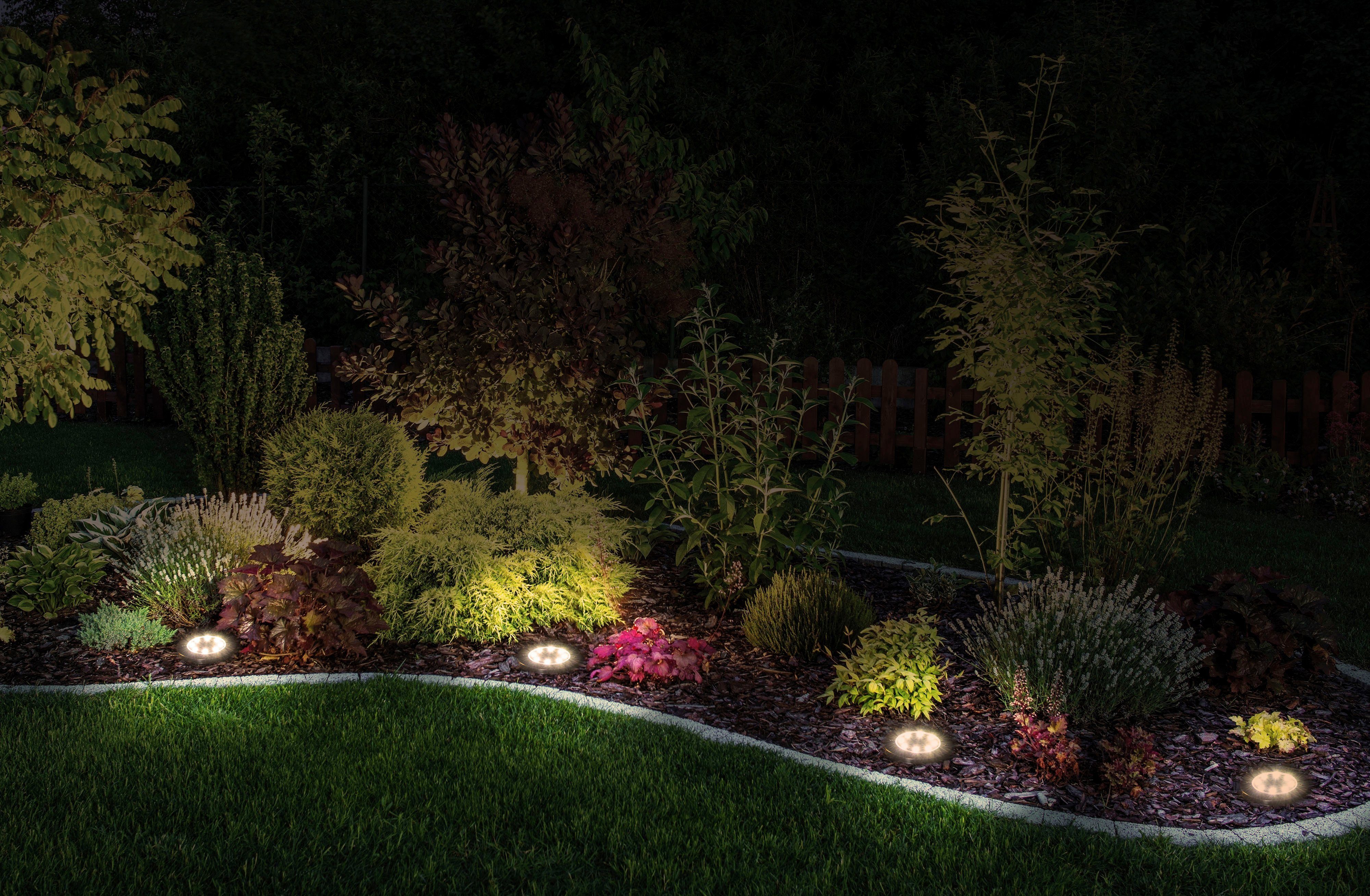 näve Led-tuinlamp Kian set van 3 led solar-plank-grondpen,elk incl. 8 leds, 4lm totaal 0,6w (3 stuks)