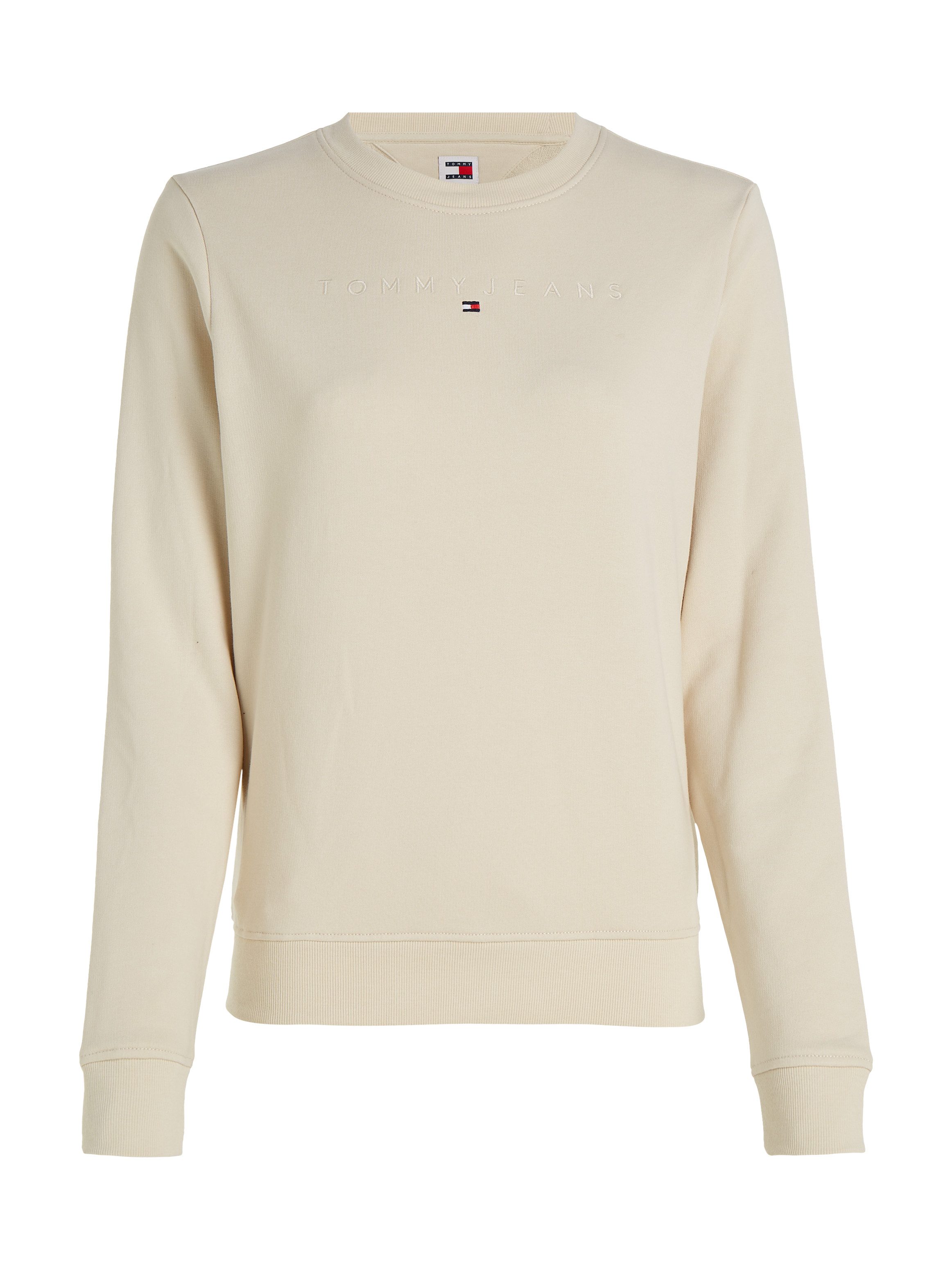 Tommy Jeans Curve Sweatshirt TJW REG LINEAR CREW EXT in grote maten met logo-opschrift
