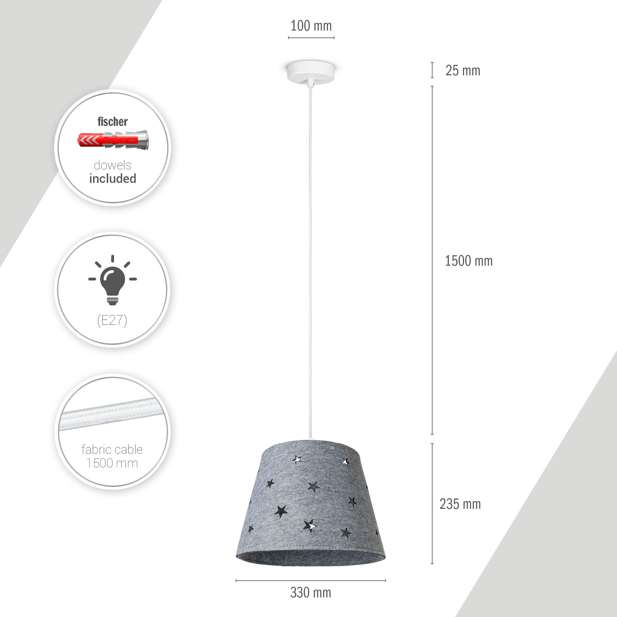 Paco Home Hanglamp HUGO PD1
