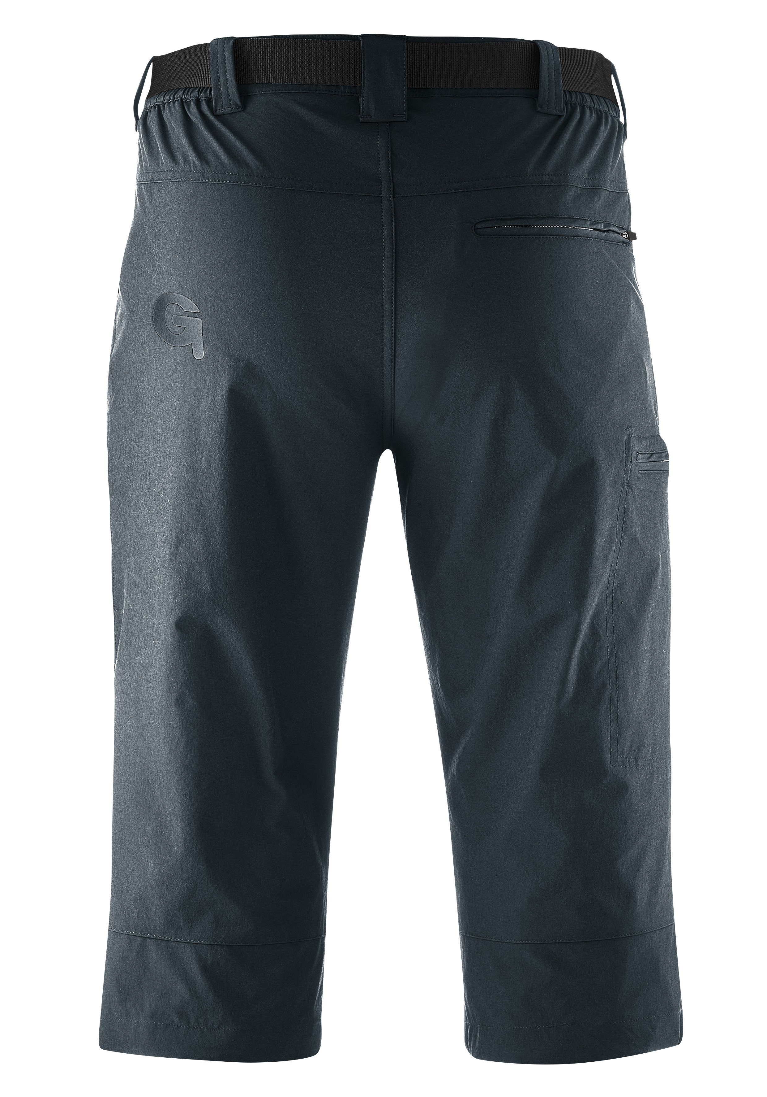 Gonso Fietsbroek PORTO Heren 3/4 fietsbroek, binnenbroek met zitkussen, tailleband inclusief riem
