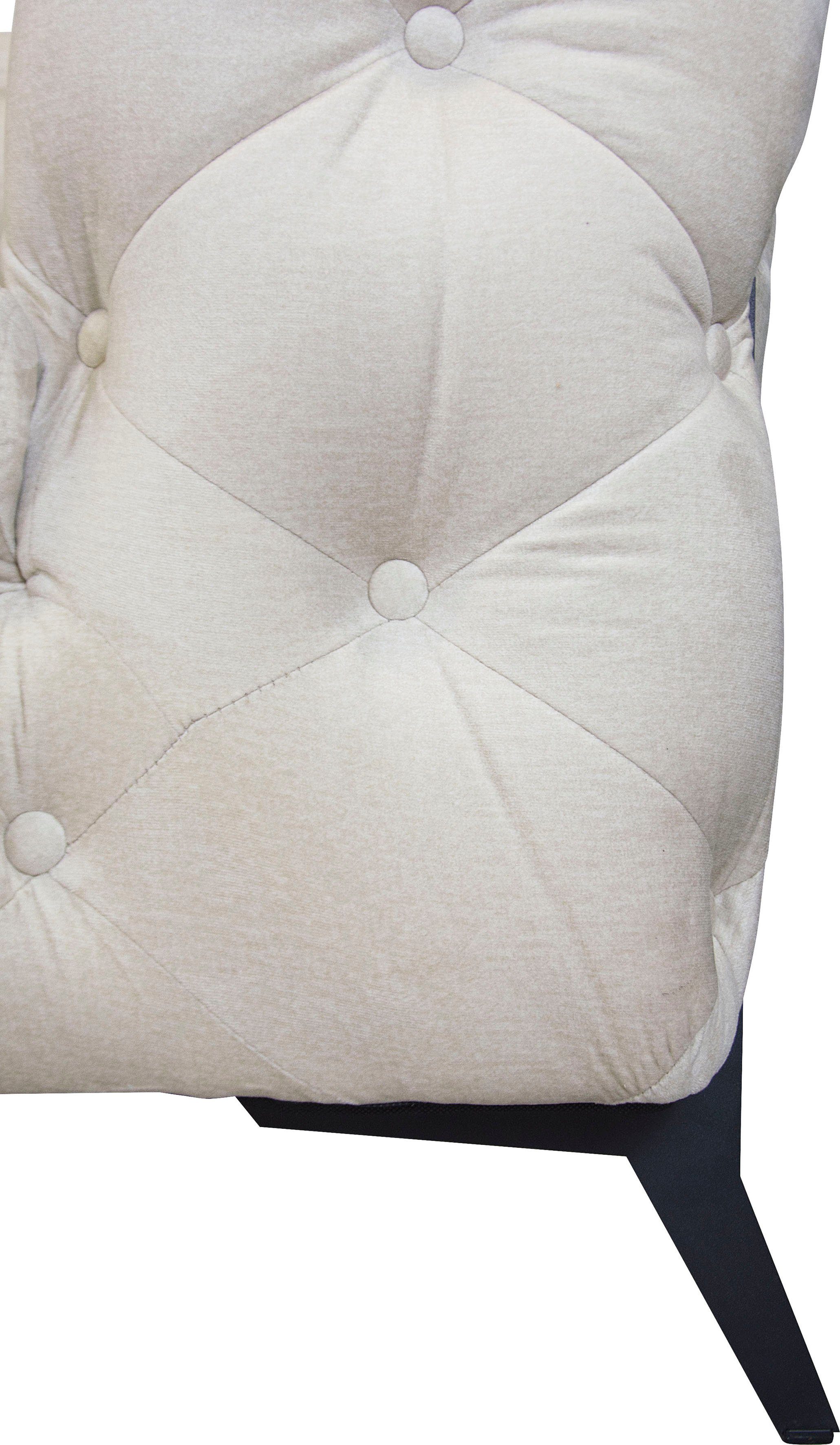Leonique Chesterfield-bank Amaury L-vorm Chesterfield-look, bxd elk 262 cm, kleur van de poten ter keuze