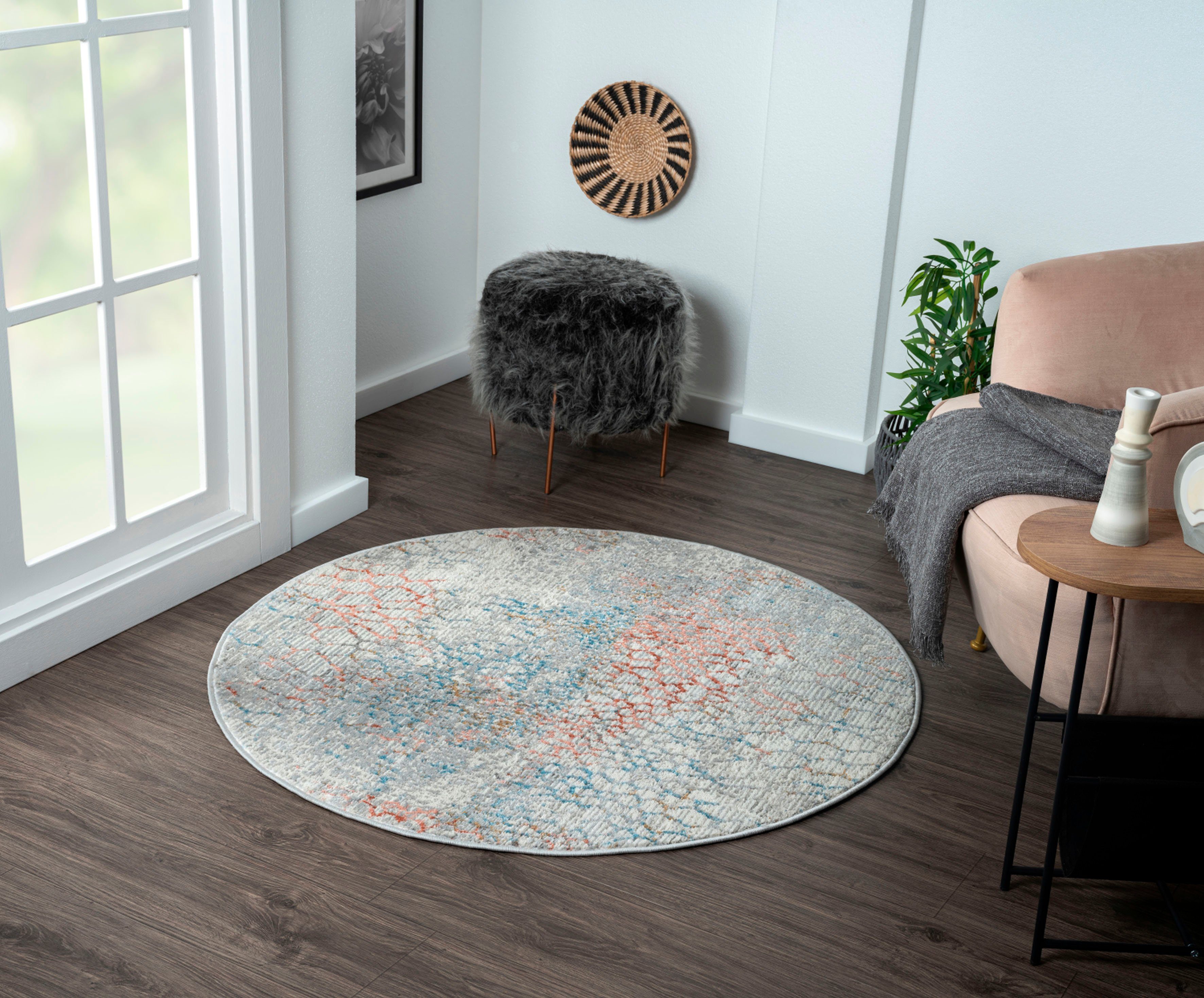 Myflair Möbel & Accessoires Vloerkleed My Roots Kortpolig, retro-ontwerp, bijzonder zacht door microvezel moderne vloerkleden beige