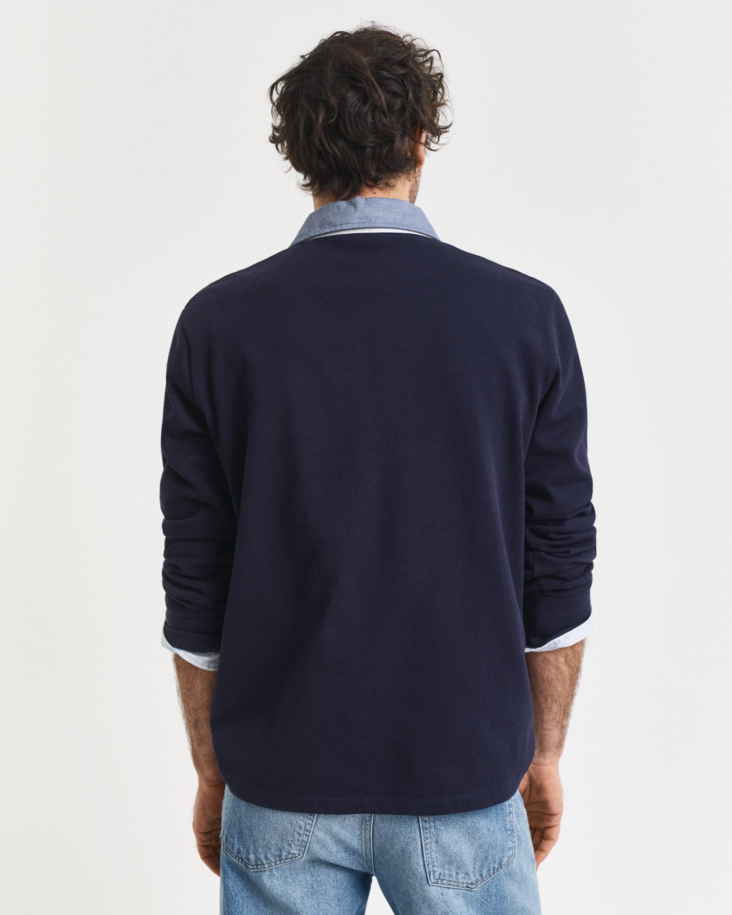 Gant Poloshirt met lange mouwen REG CHAMBRAY HEAVY RUGGER
