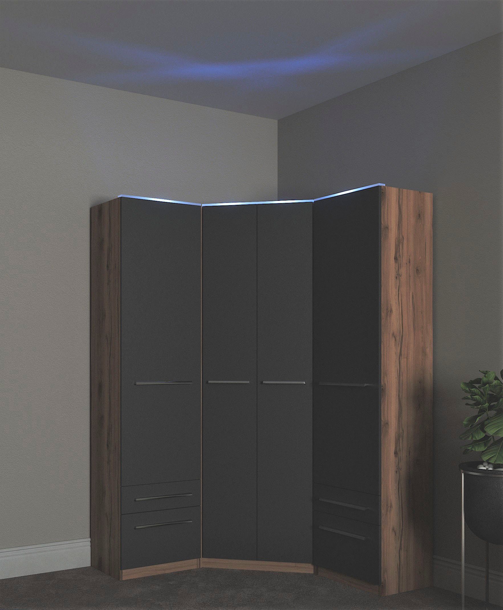 priess Kledingkast Kast garderobe waskast Barcelona in 5 breedtes veel opbergruimte, ruime lades, met spiegel, made in germany