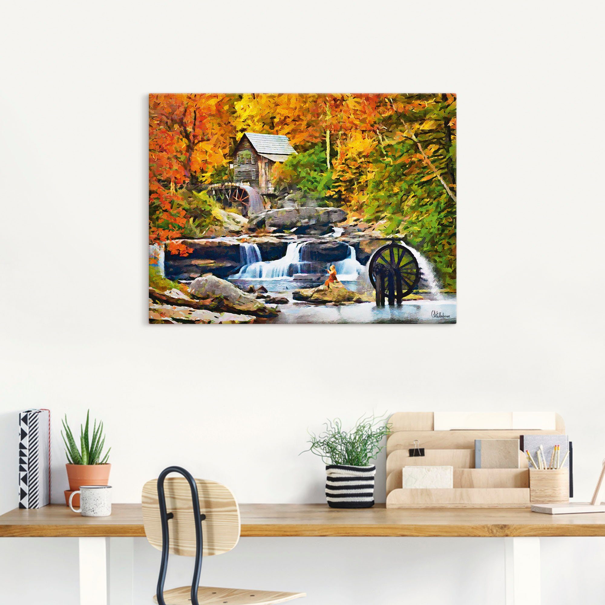 Artland Artprint op linnen Amerikaanse beroemde molen