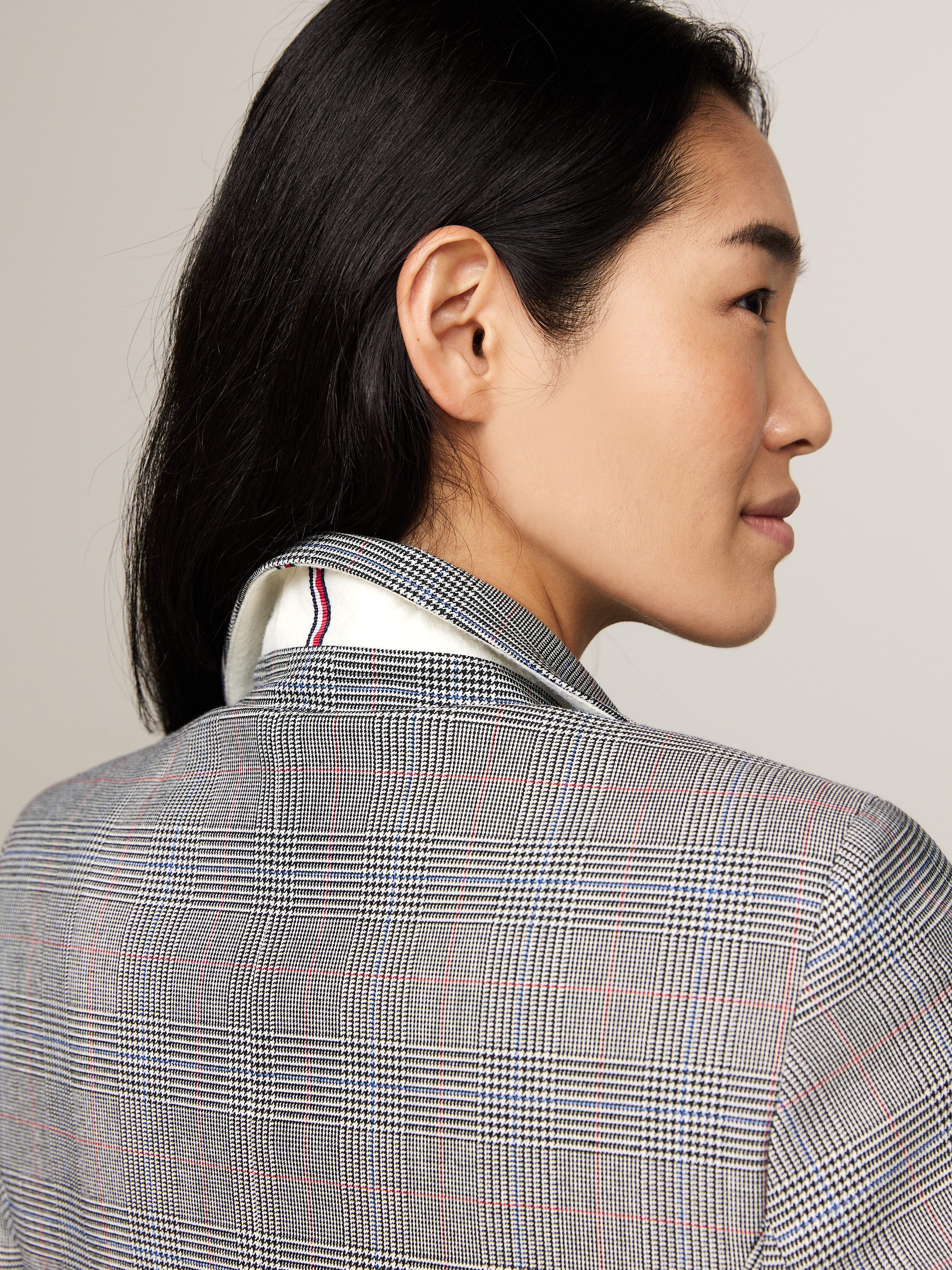Tommy Hilfiger Korte blazer POW CHECK REGULAR BLAZER (Global Serie TH VROUWEN)