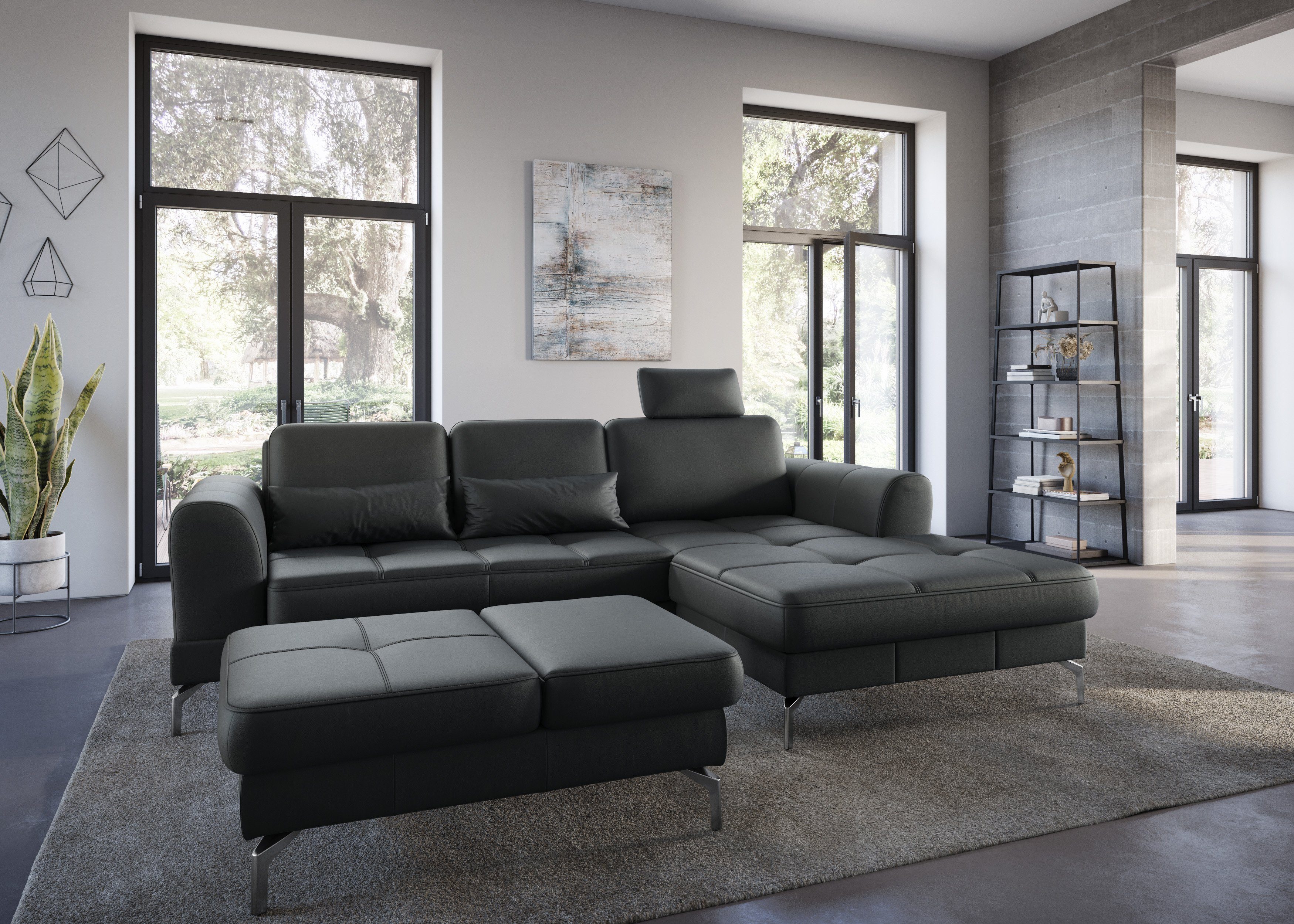 sit&more Hocker Bendigo met inklapfunctie, bodemvrijheid 15 cm, naar keuze in 2 pootkleuren