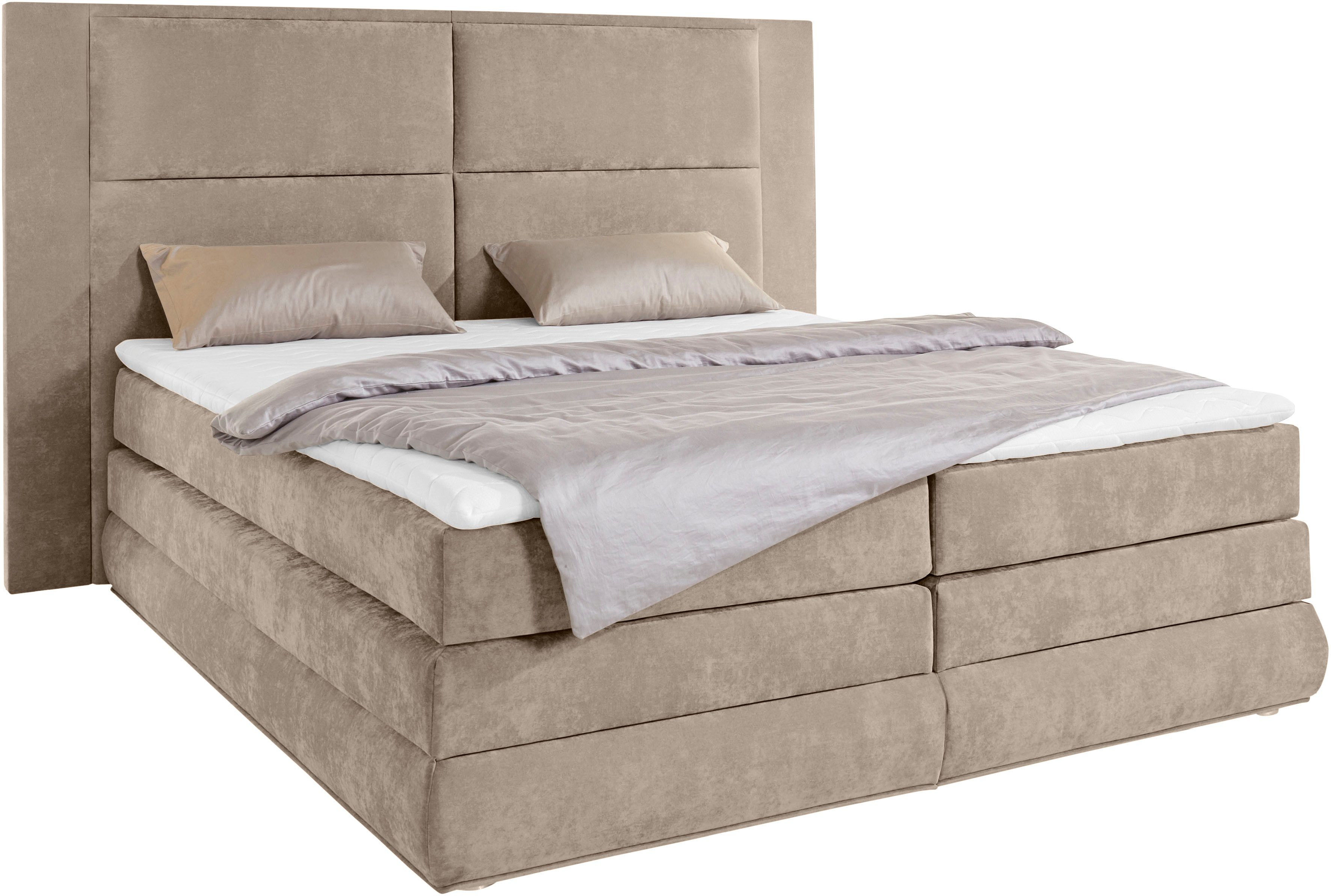 COLLECTION AB Boxspring Copenhagen inclusief bedkist, topmatras, naar keuze met ledverlichting