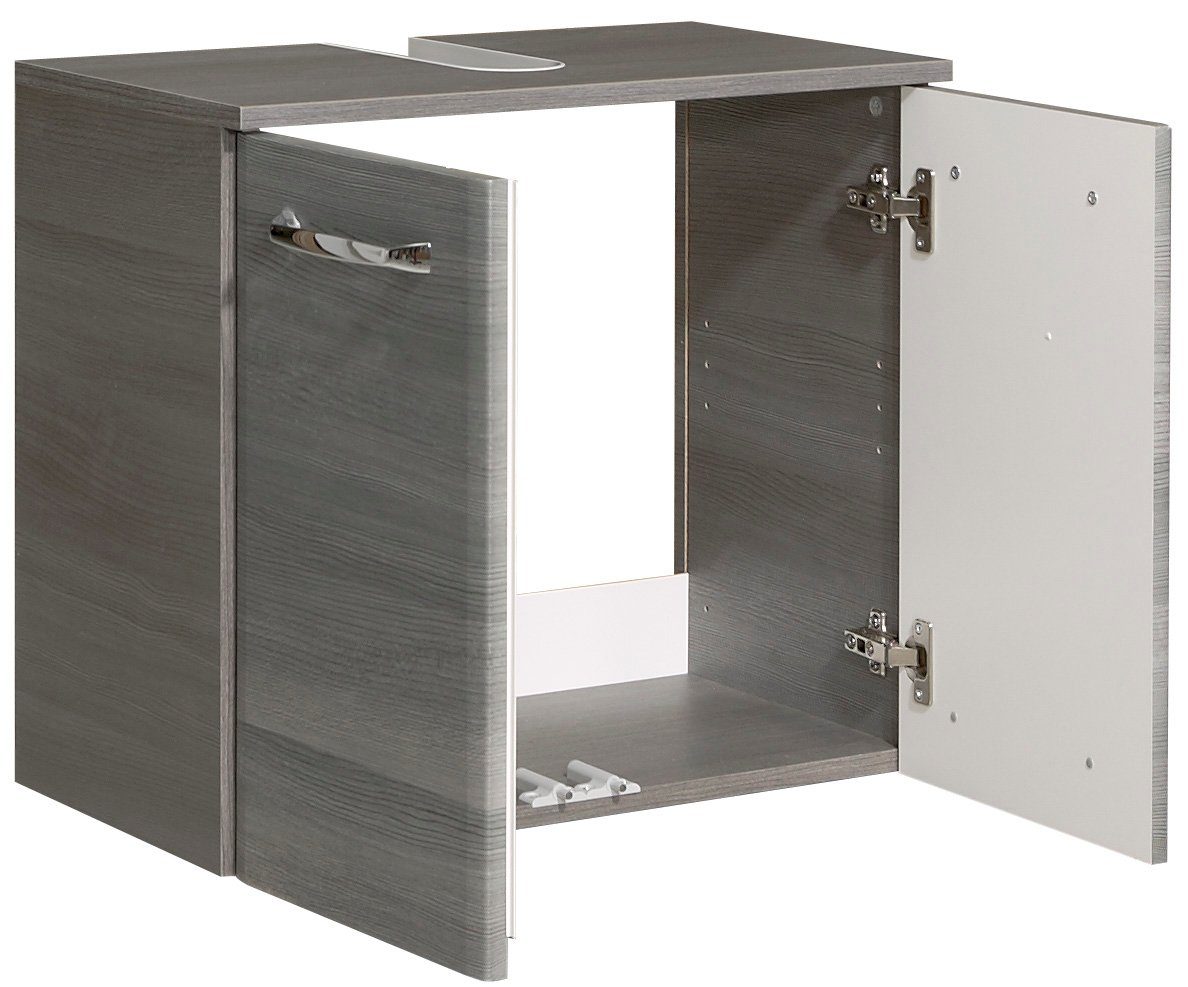 Saphir Badmeubelset Quickset 328 5-delig, met wastafelonderkast, led-spiegelkast (set, 5 stuks)