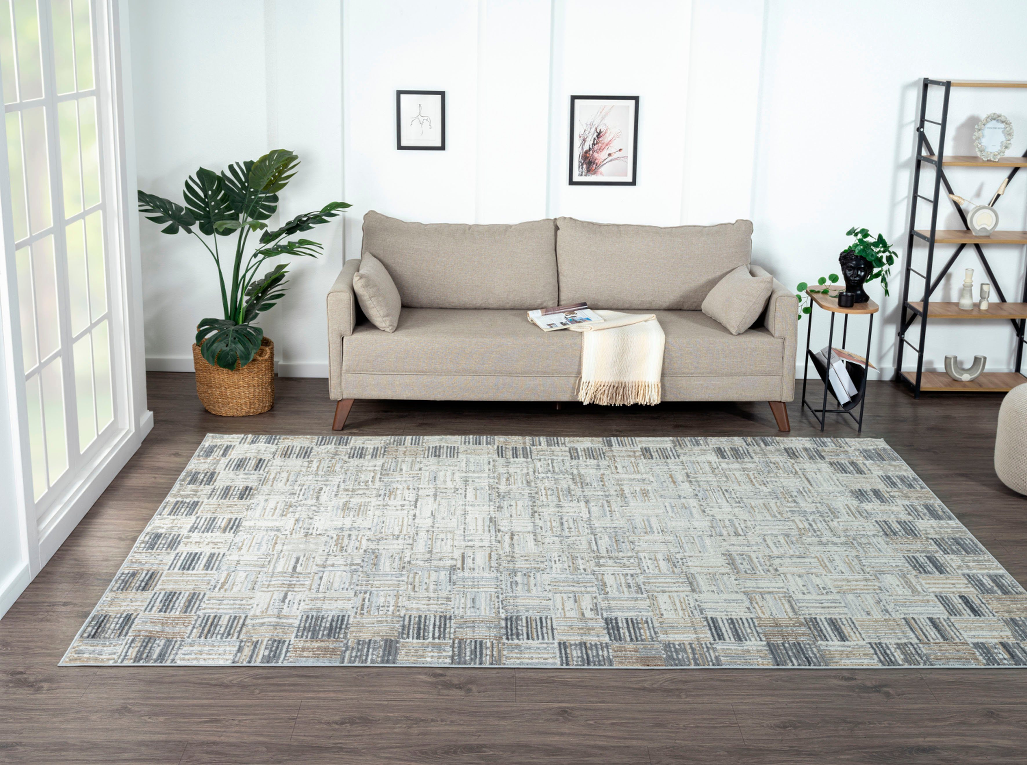 Myflair Möbel & Accessoires Vloerkleed Mijn stemming voorraadopruiming Kortpolig, Scandi-ontwerp, met rand, bijzonder zacht door microvezel