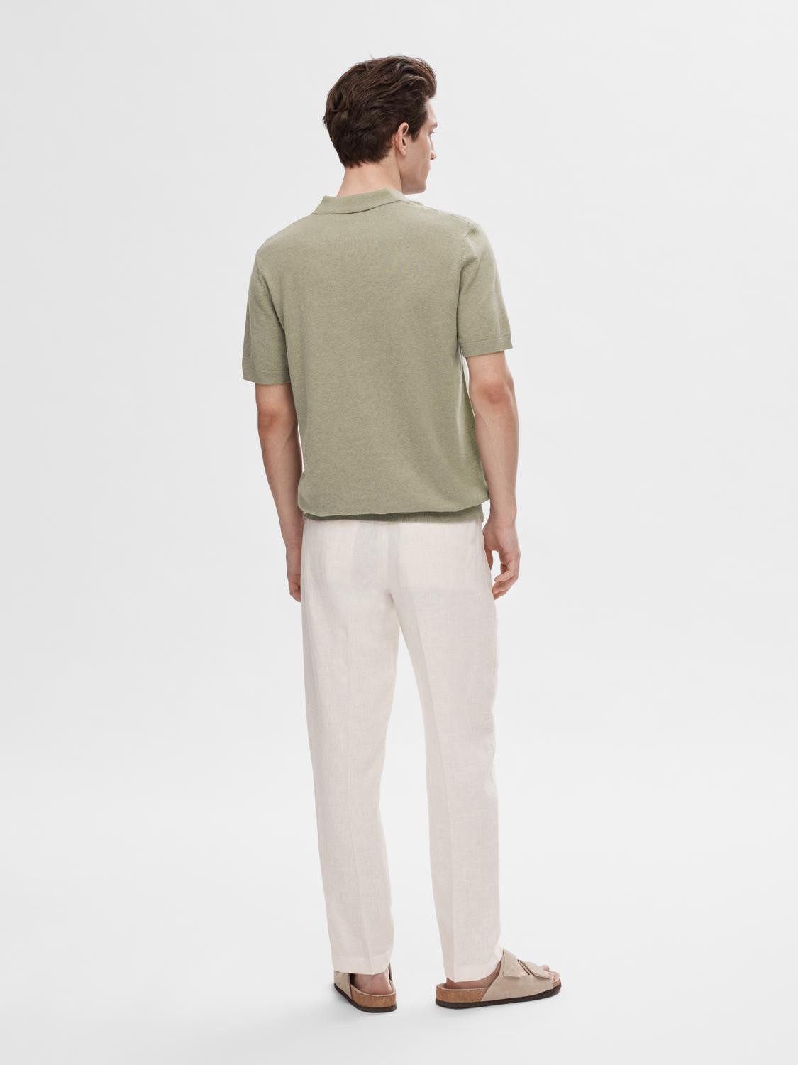 SELECTED HOMME Poloshirt SLHBERG SS KNIT POLO NOOS
