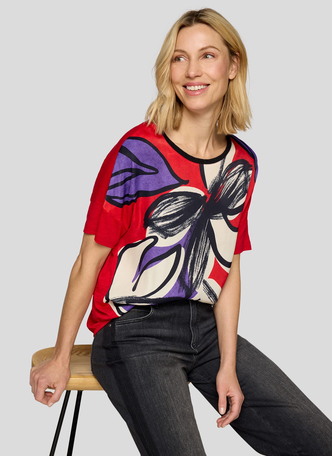 Rabe T-shirt met flower-print