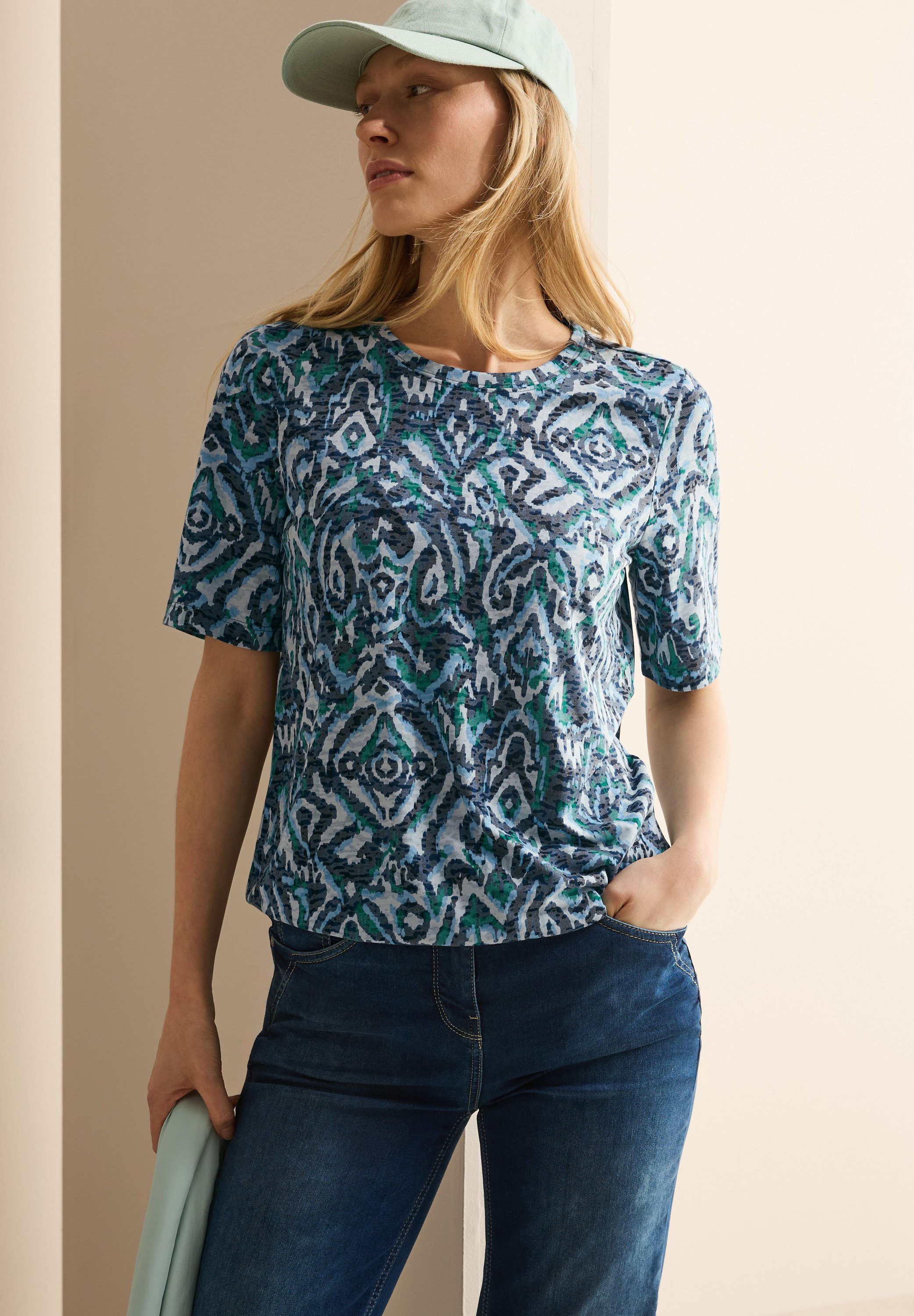 Cecil T-shirt met print all-over
