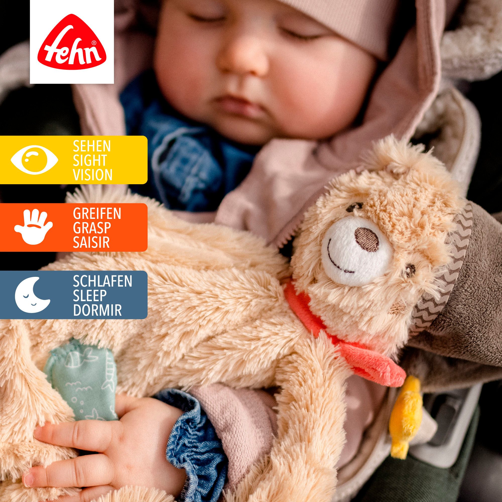 Fehn Knuffeldoek Bruno, grote beer