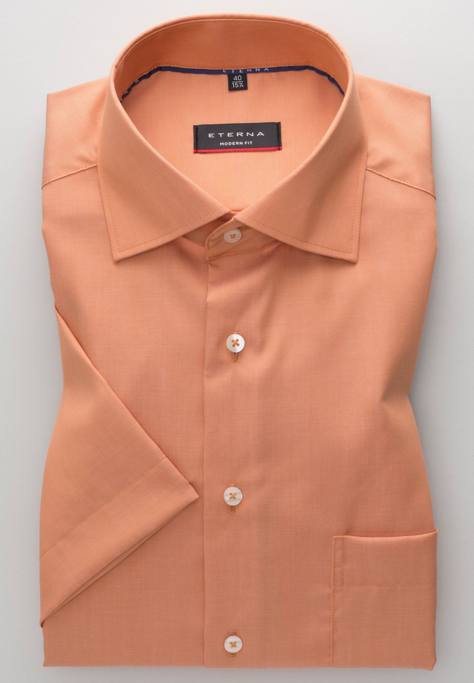 Eterna Overhemd met korte mouwen MODERN FIT NON IRON (strijkvrij)