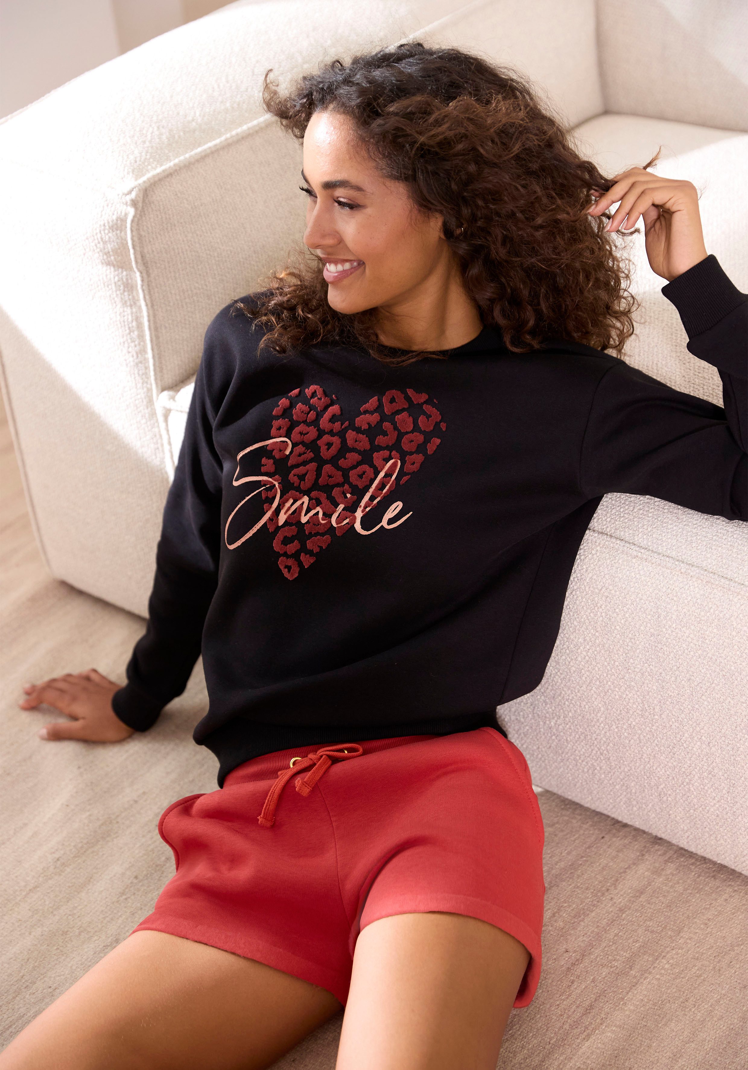 Lascana Sweatshort Lounge- relaxshorts met bindkoord loungewear