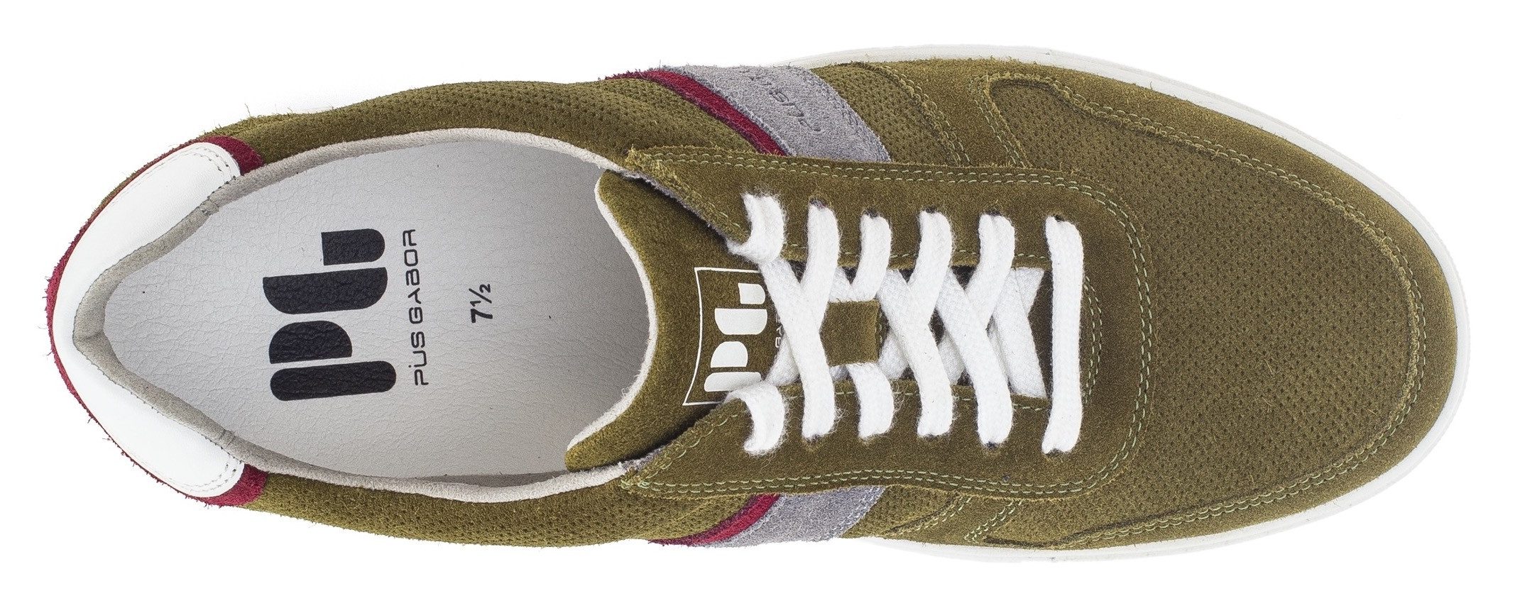Pius Gabor Sneakers , vrijetijdsschoen, lage schoen, veterschoen met contrastafwerking, breedte g