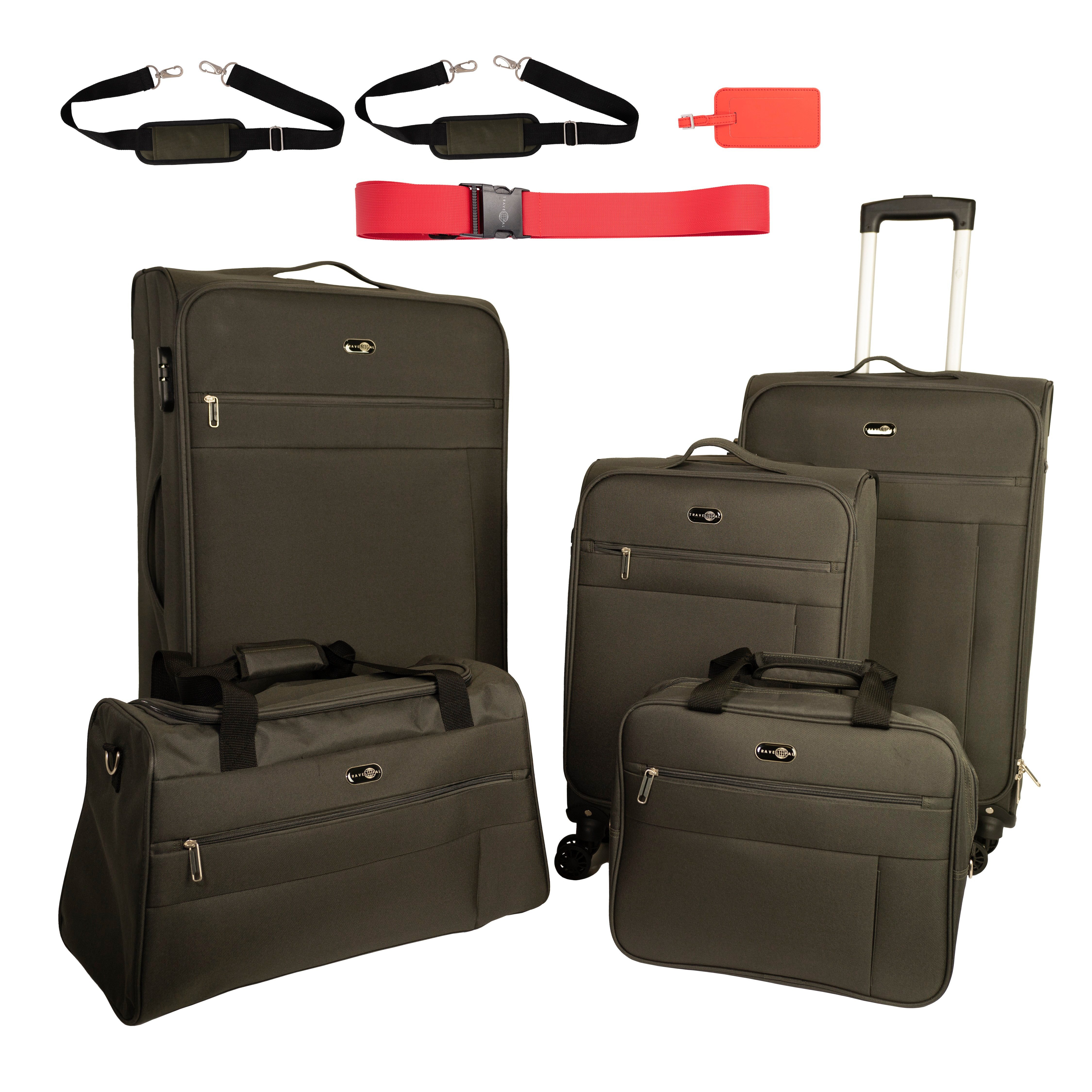 Travel Pal Trolleyset Reiskofferset PALMA 3 koffers s/m/l, reistas, vliegtas, kofferlabel, koffergordel (set, 7-delig) unisex koffers & reistassen