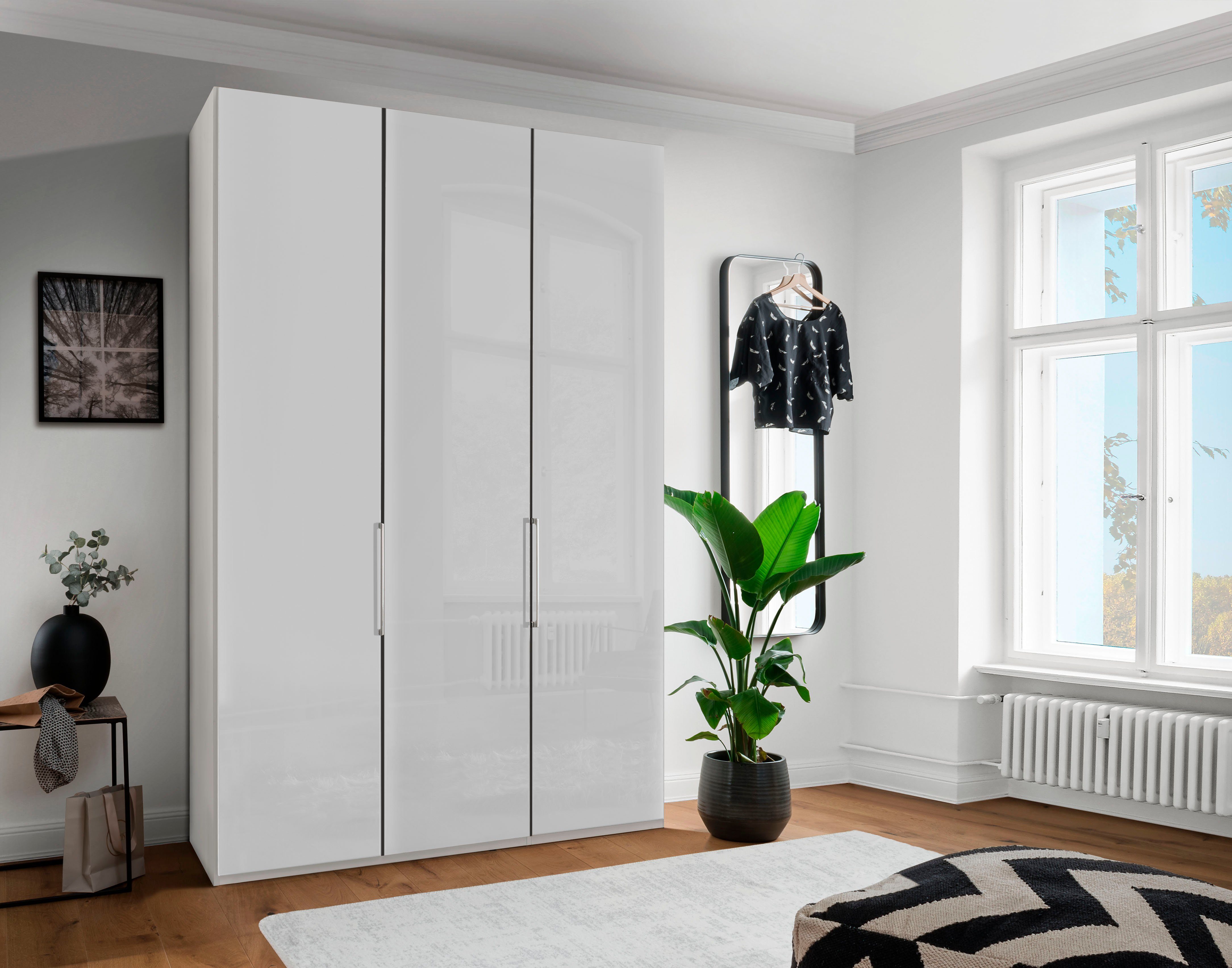 WIEMANN Draaideurkast Monaco, made in Germany, chic glazen front, in verschillende kleuren,