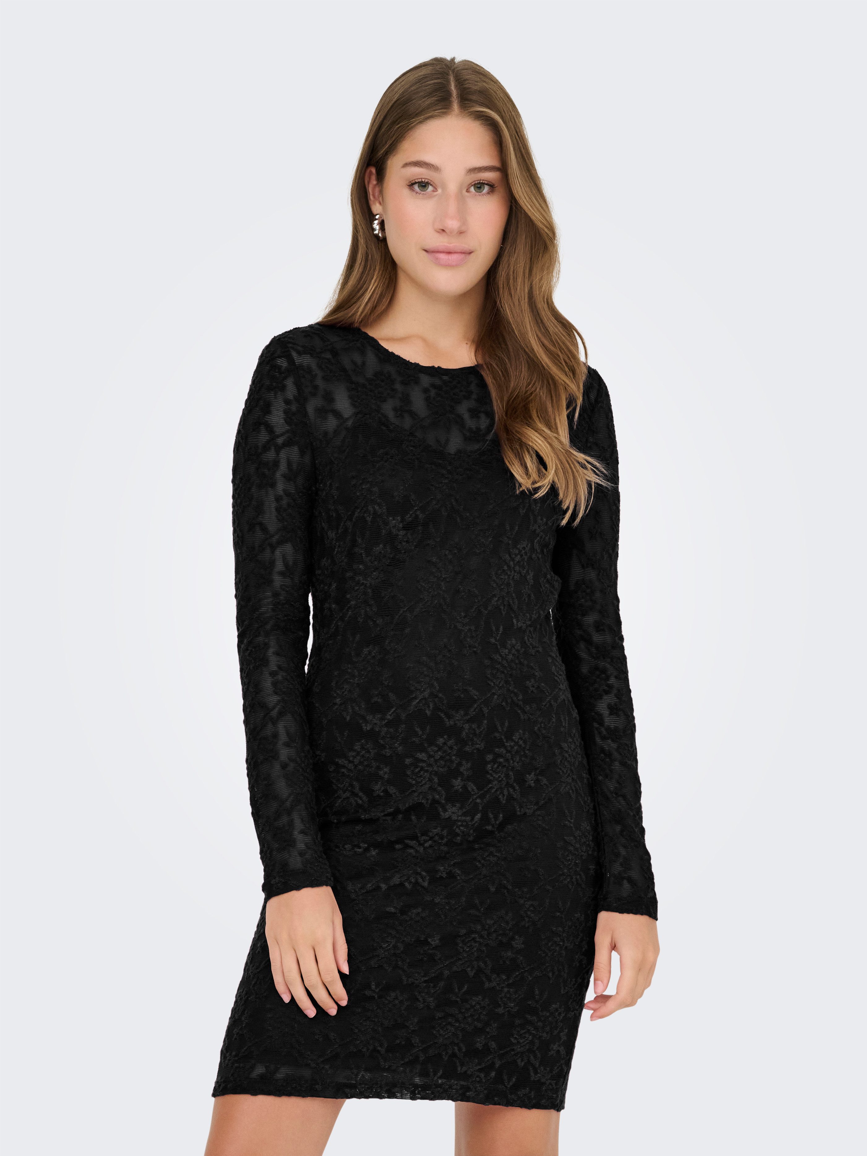 Only Mini-jurk ONLBLAISE L/S O-NECK DRESS JRS