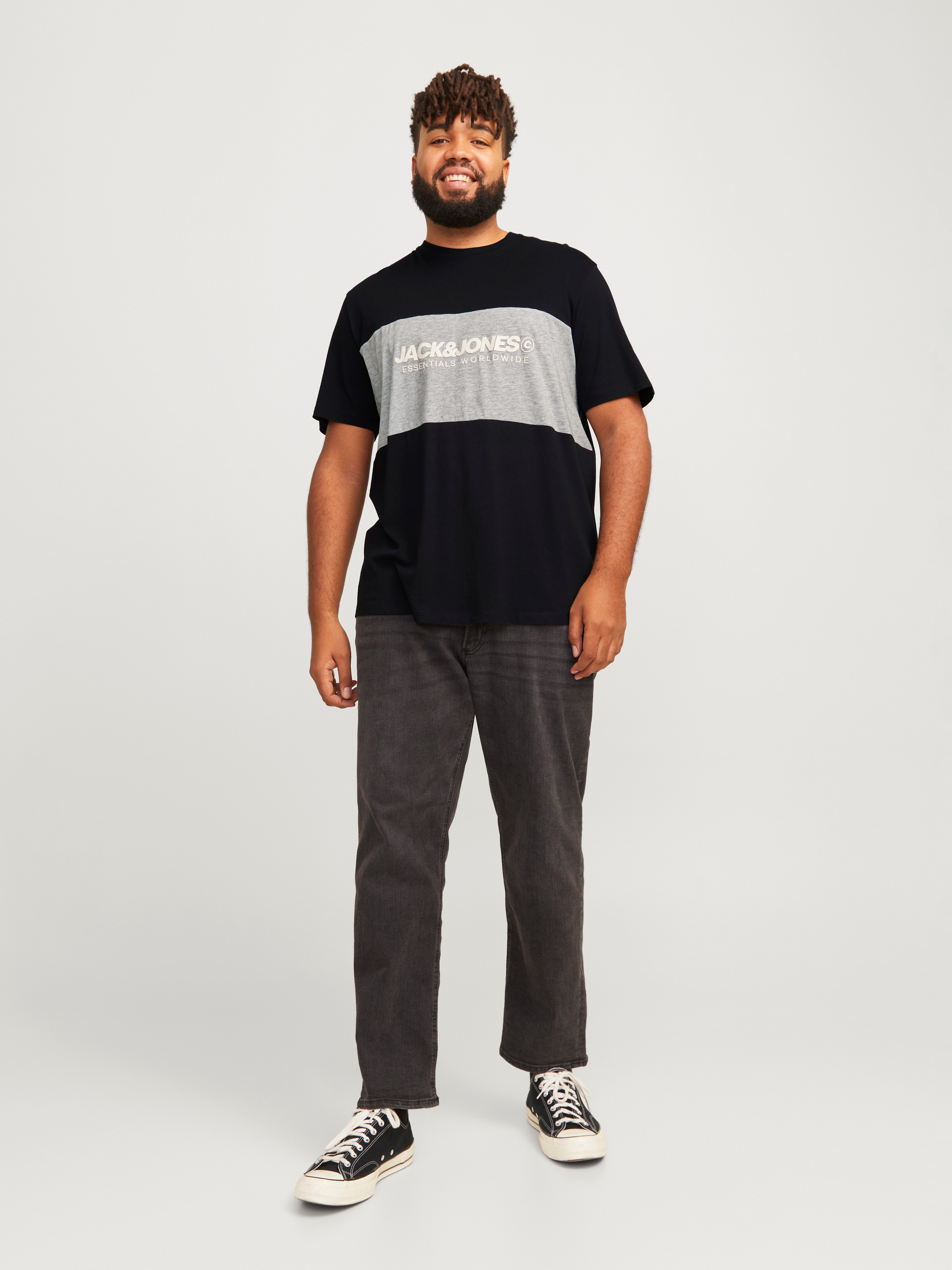 Jack & Jones PlusSize T-shirt JJELEGACY BLOCKING TEE SS O-NECK NOO PLS