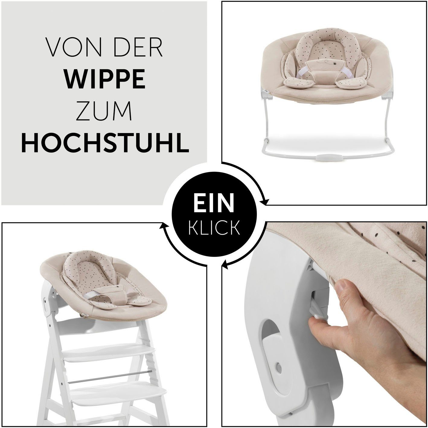 Hauck Opzet voor de kinderstoel Alpha Bouncer 2in1 Winnie the Pooh beige