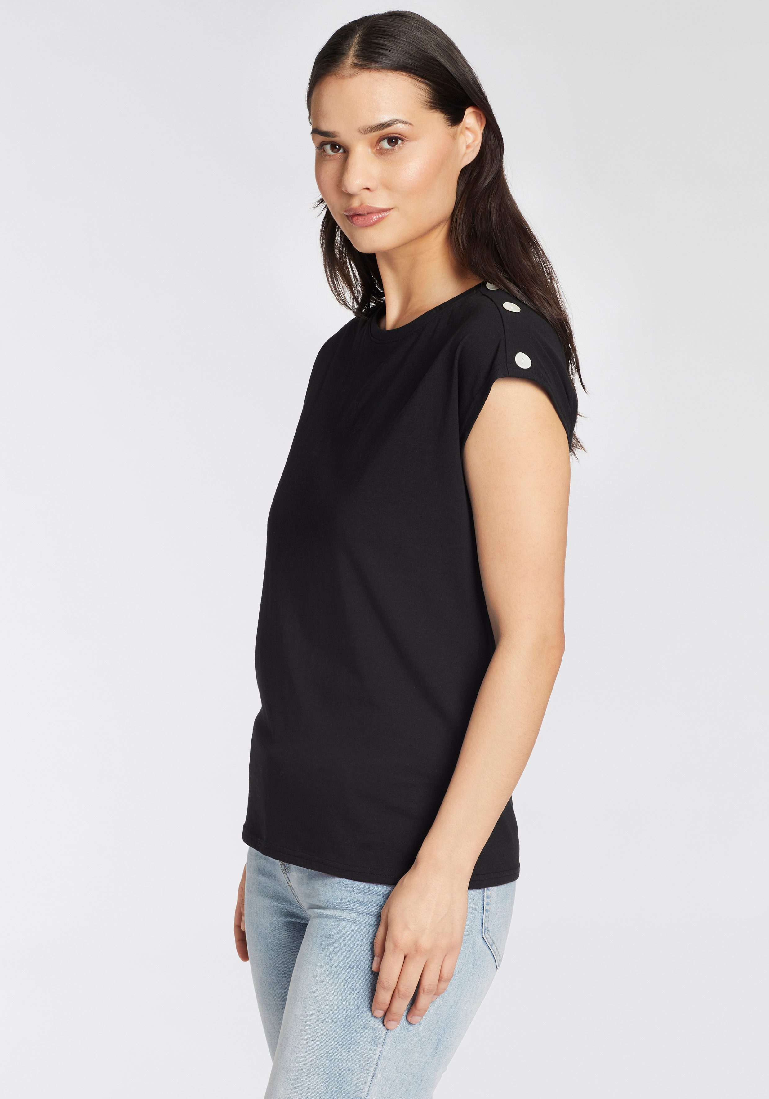 Laura Scott T-shirt met decoratieve knopen