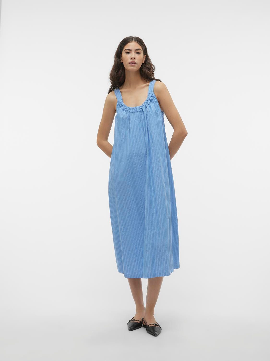 Vero Moda Midi-jurk VMGILI DETAILED SINGLET DRESS WVN GA