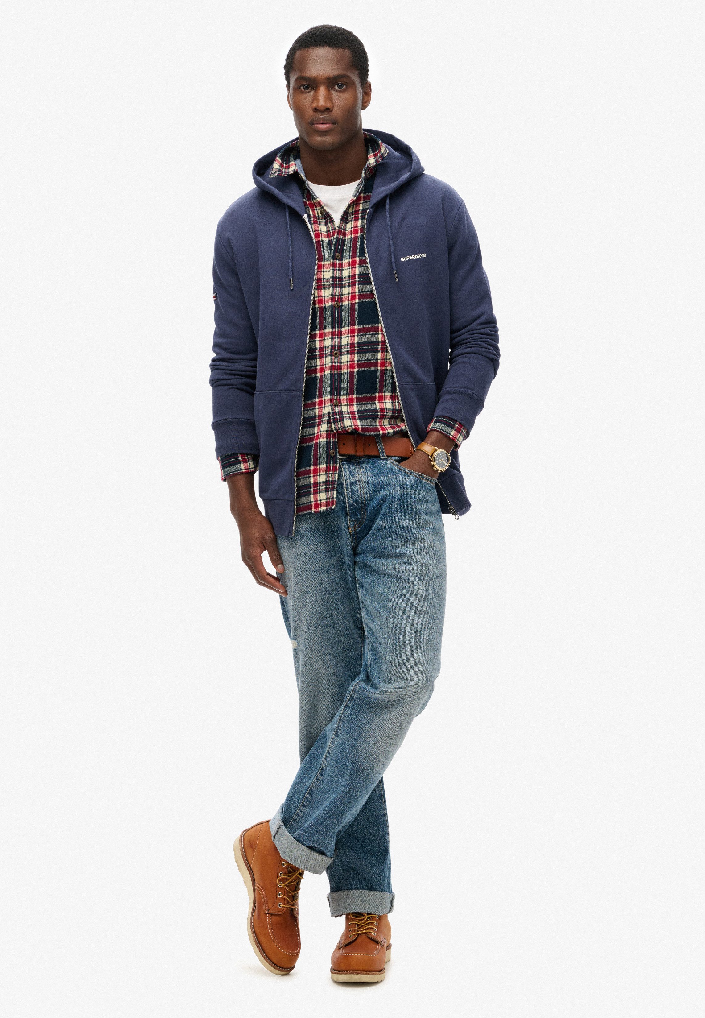 Superdry Capuchonsweatvest PLAIN ZIP HOOD