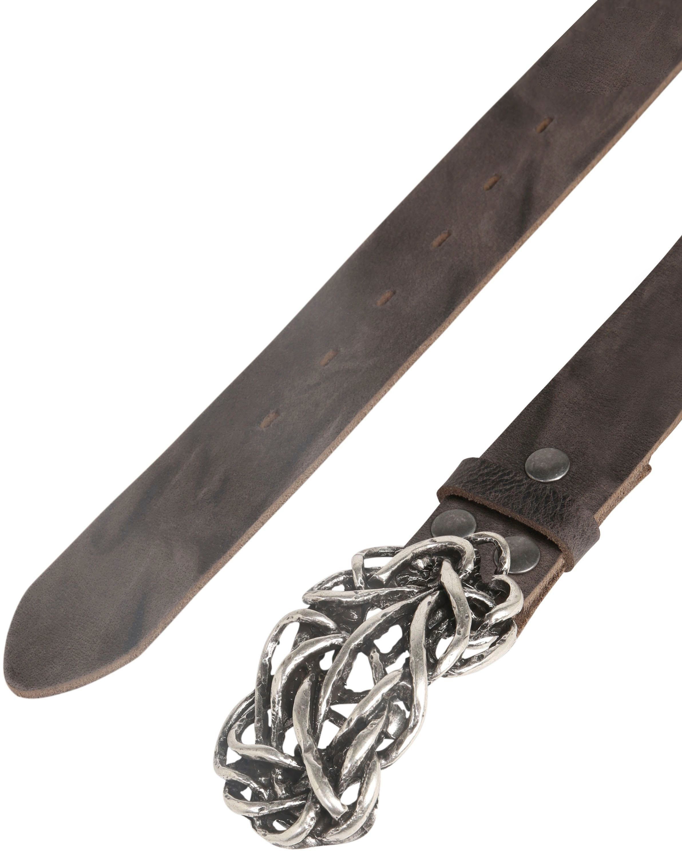 RETTUNGSRING by showroom 019° Leren riem Koppelgesp in knoopdesign