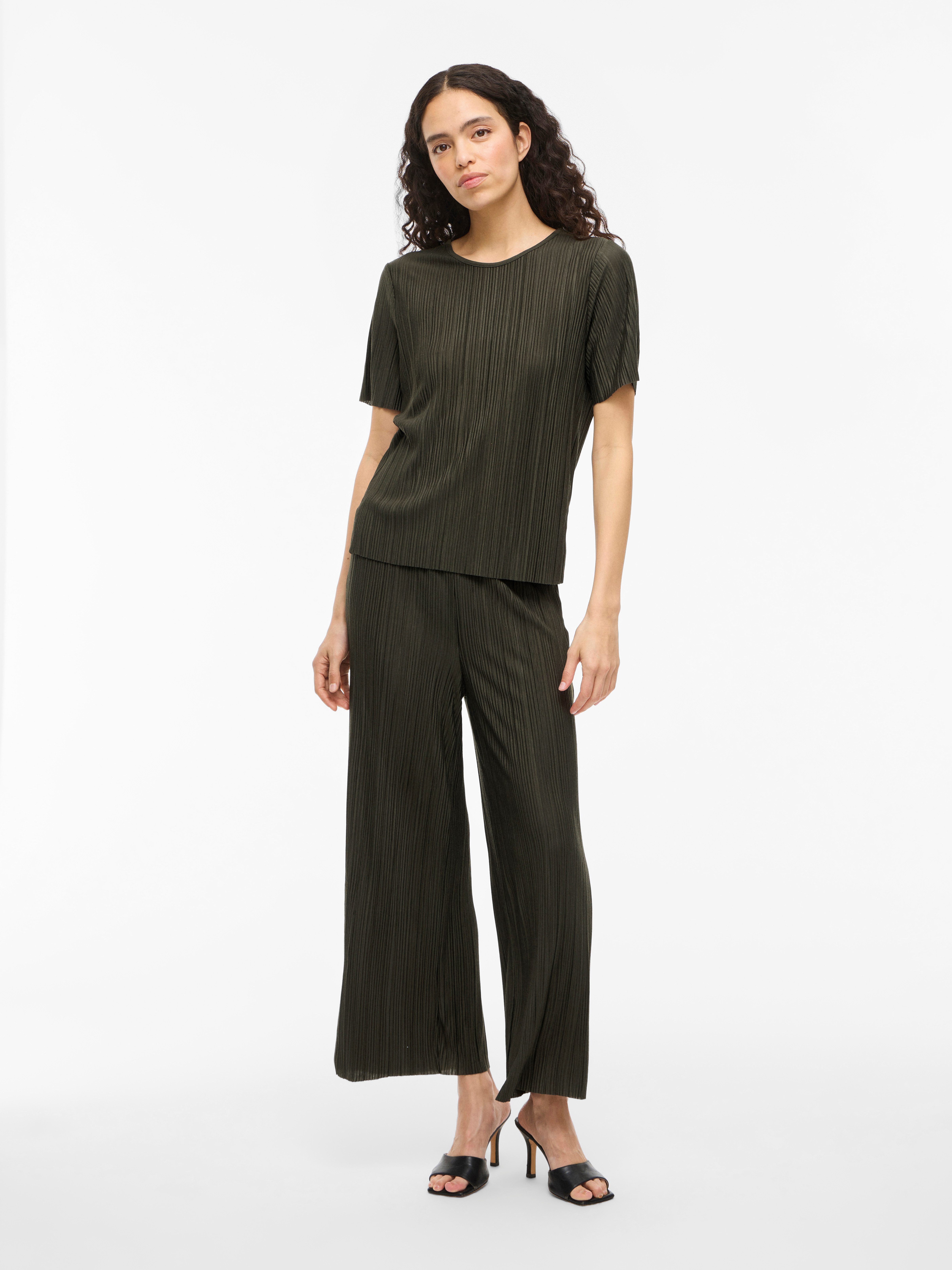 Vila Shirt met korte mouwen VIPLISA O-NECK S/S TOP - NOOS
