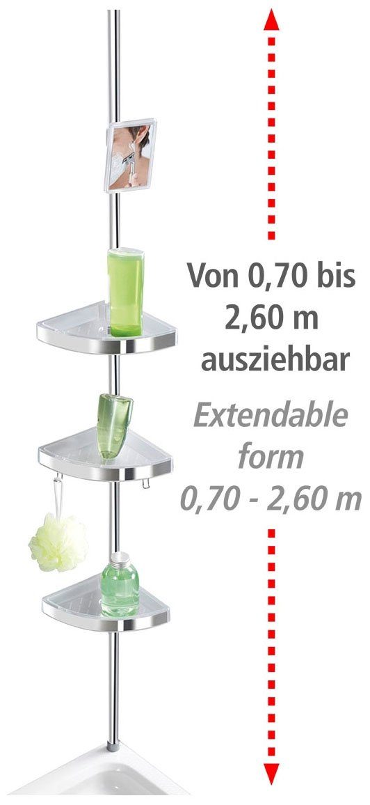 WENKO Telescooprek Premium 3 plateaus, 1 spiegel