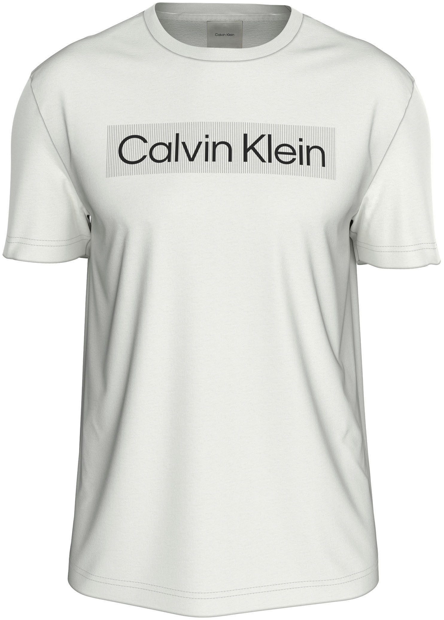 Calvin Klein T-shirt BT-BOX STRIPED LOGO T-SHIRT in grote maten met logo-opschrift