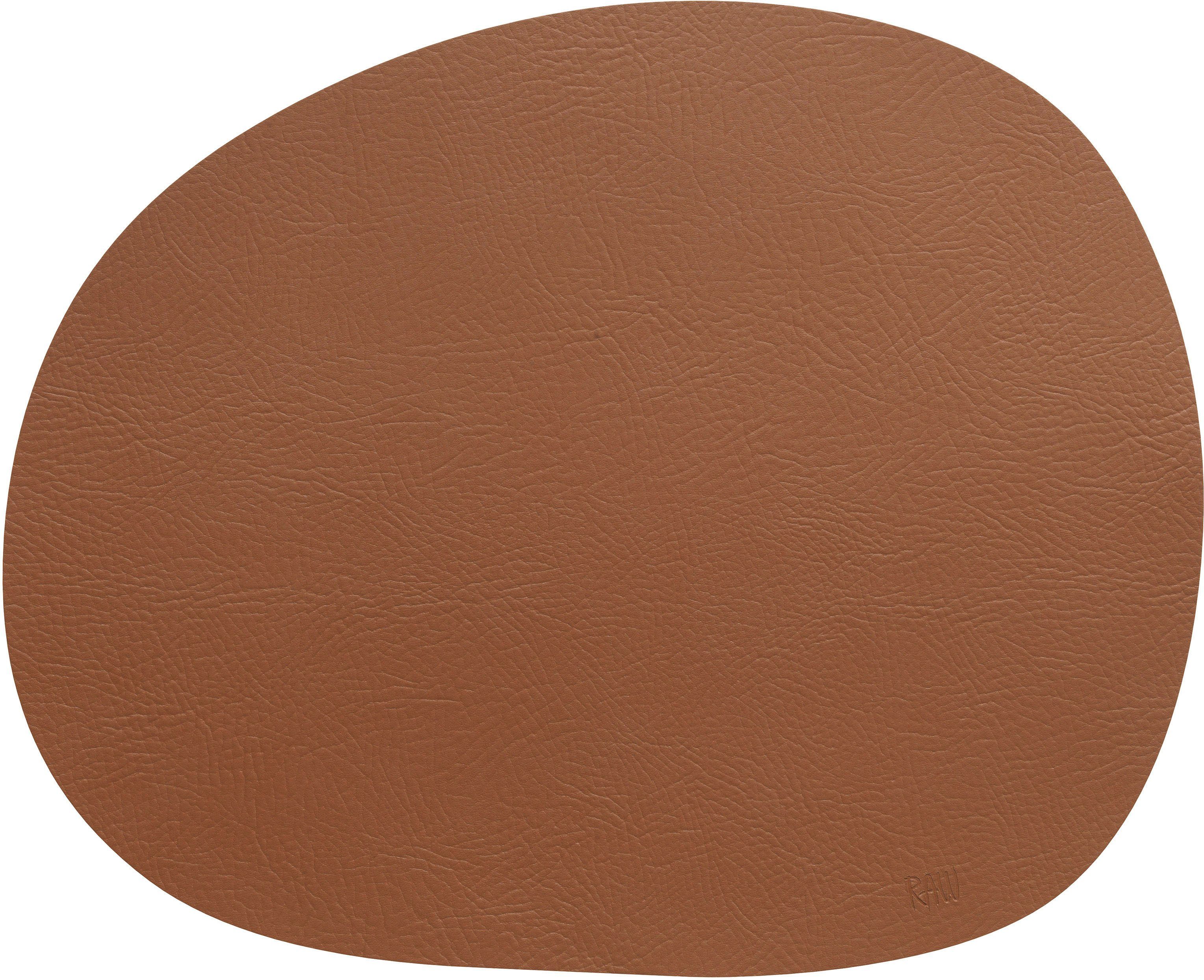 aida RAW Set placemats Buffallo 95% gerecycled leer (set, 4 stuks) tafelkleden bruin