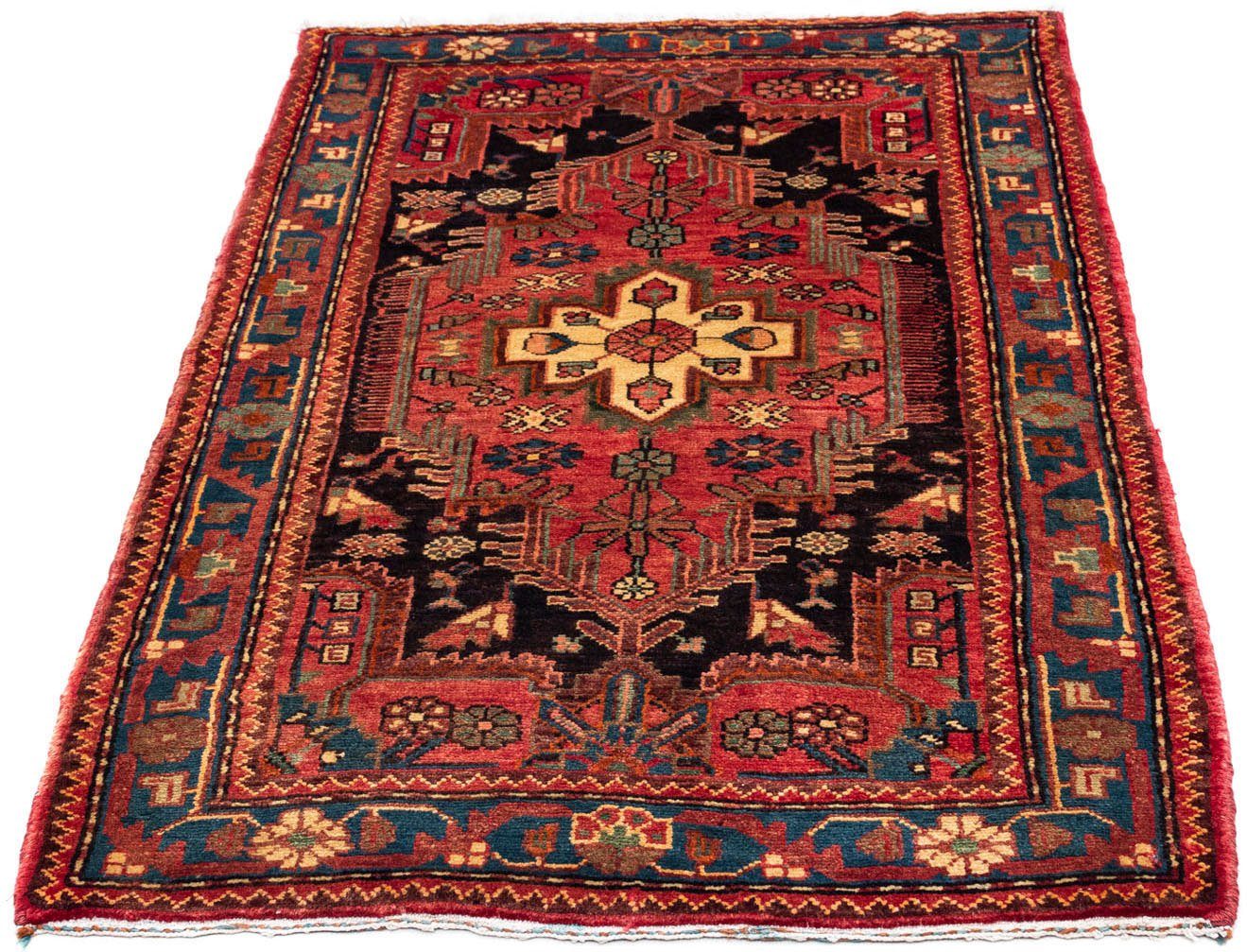 morgenland Wollen kleed Touiserkan medaillon rosso 130 x 84 cm Handgeknoopt