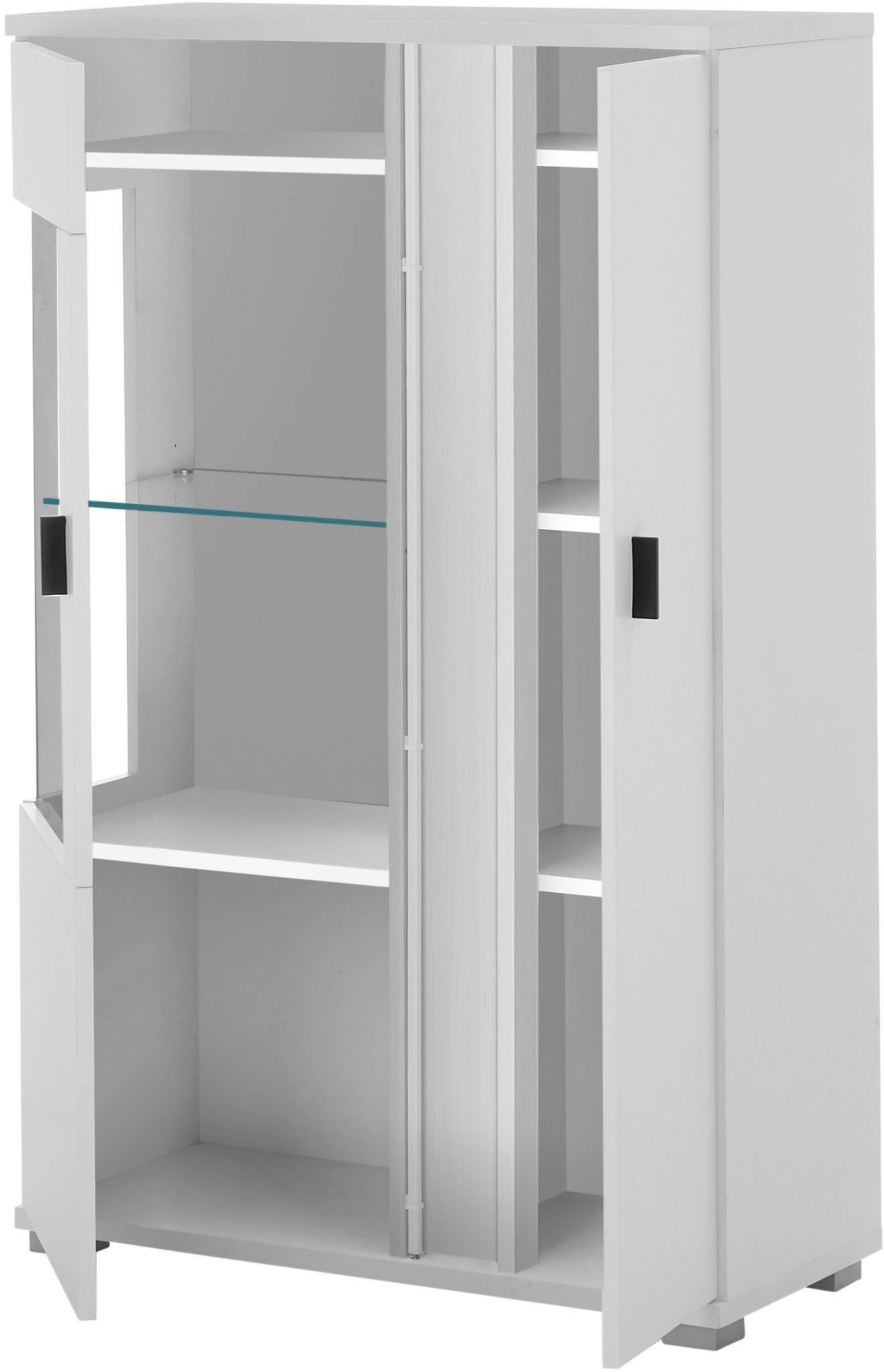 INOSIGN Vitrinekast Long Island in moderne trendkleur, inclusief verticale verlichting, breedte 80 cm (1 stuk)