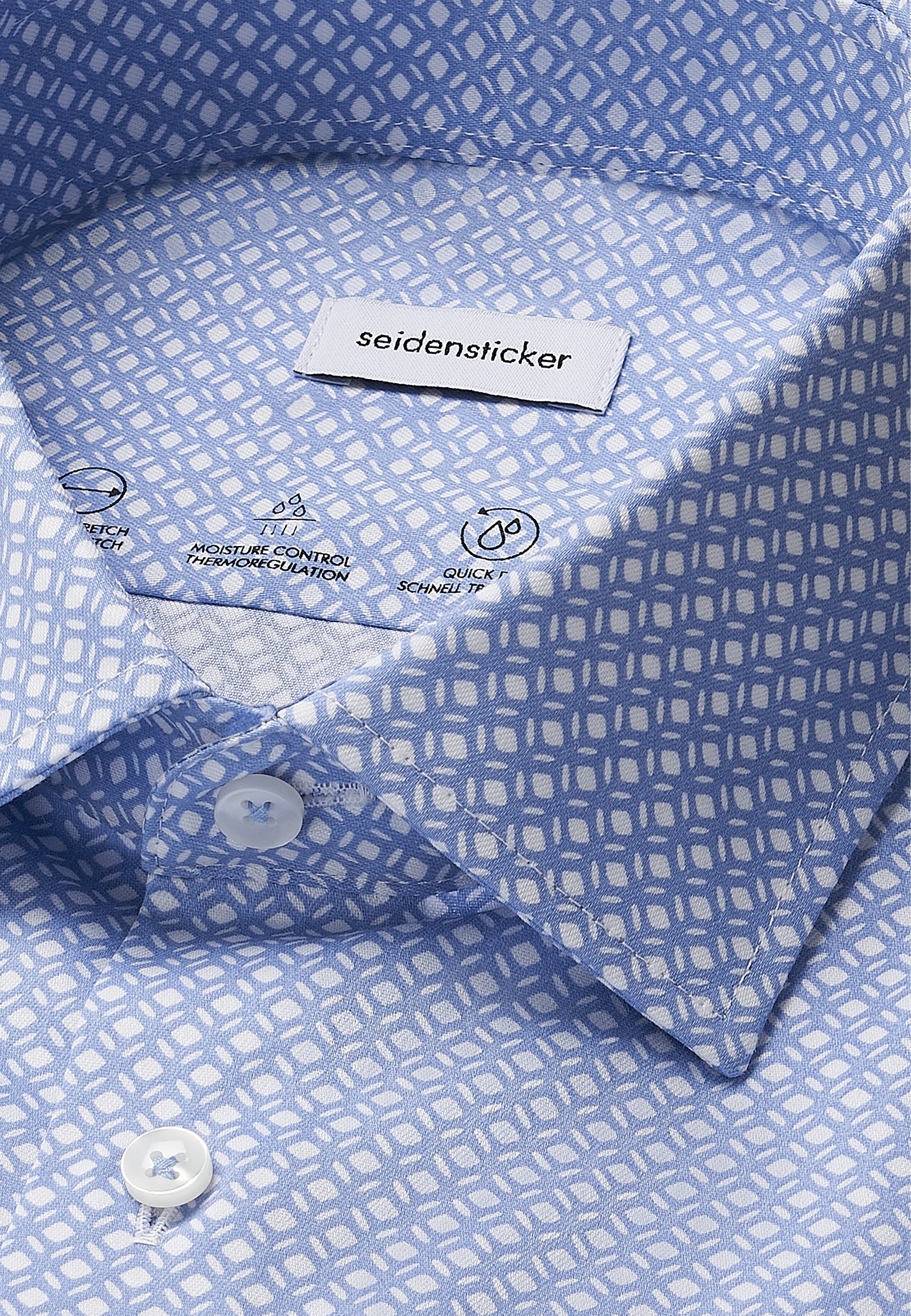 seidensticker Businessoverhemd Zwarte roos X-Slim 1/1 Kentkraag