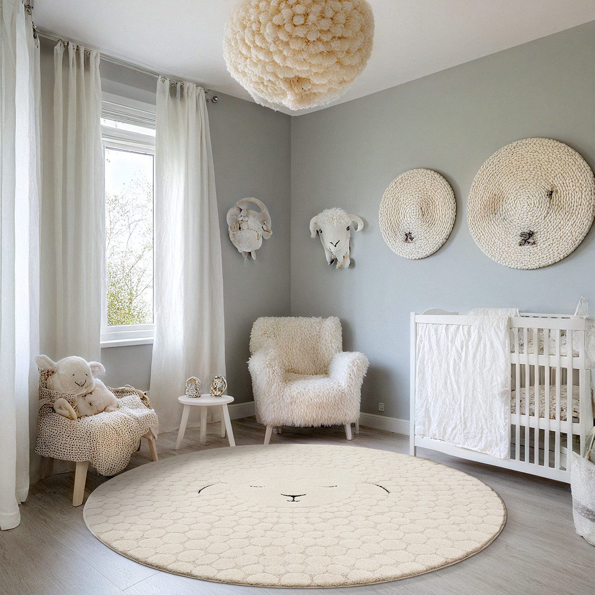 merinos Vloerkleed Eclipse kids Tapijt voor kinderkamer, kindertapijt, speel tapijt, onderhoudsvriendelijk
