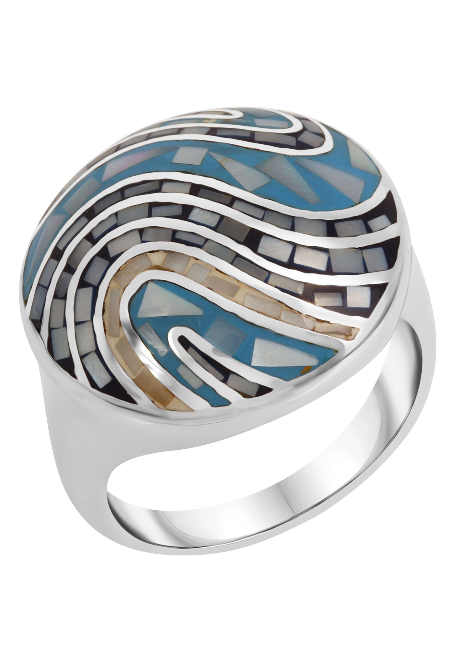 Dames Sieraden voor voor Ringen voor Firetti Zilveren Ring Mozaïek Met Een in het Grijs 