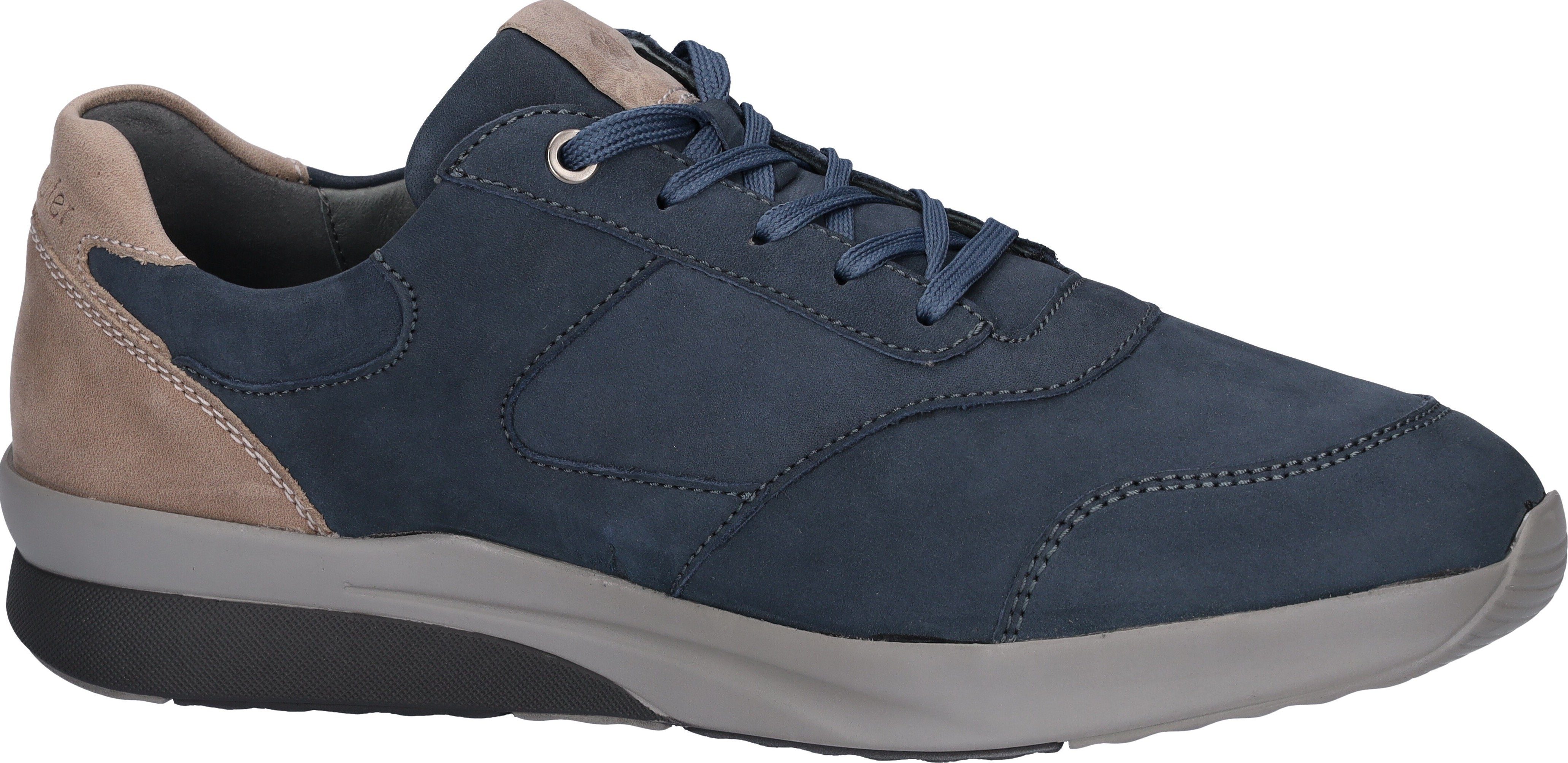 Waldläufer Sneakers K-Fabian met rits, h-breedte, vrijetijdsschoen, lage schoen, veterschoen