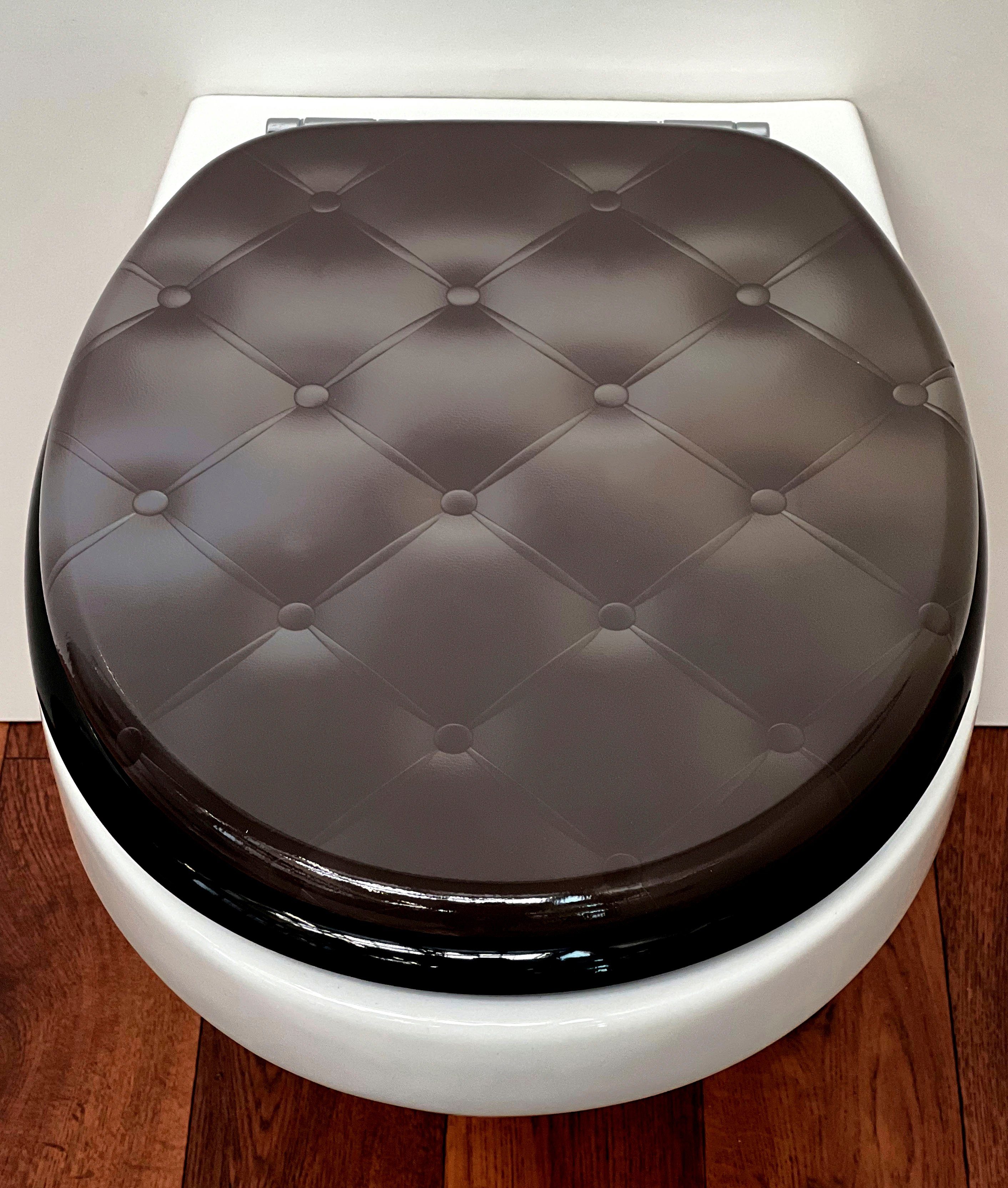 ADOB Toiletzitting Leren kussen Soft-closemechanisme, zeer stabiel